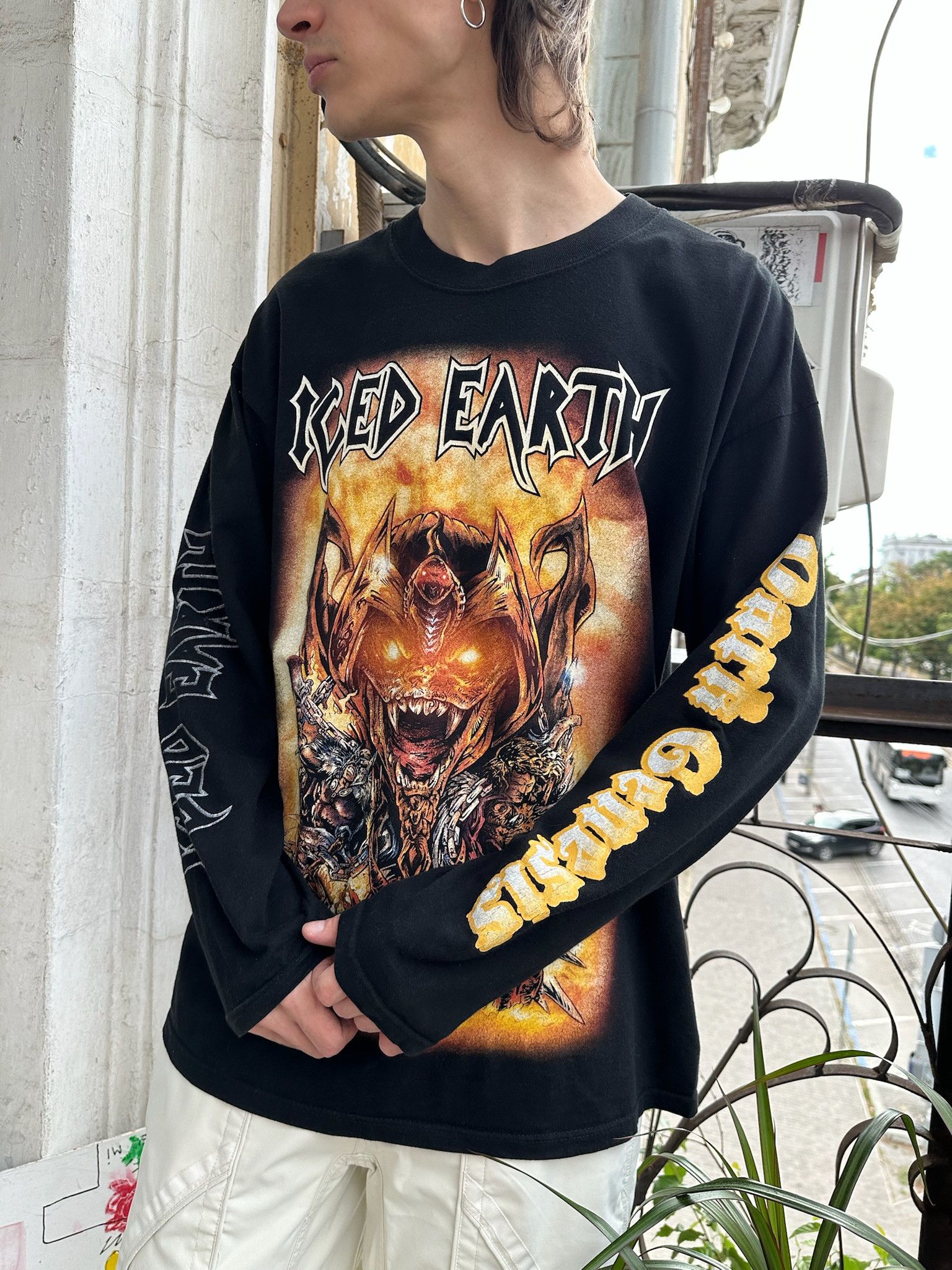 Band Tees Vintage Iced Earth Horror Rock Band Tee longsleeve Size US L / EU 52-54 / 3 - 4 Thumbnail