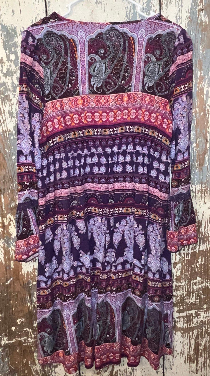 Designer One World Purple Boho dress, size Medium Size M / US 6-8 / IT 42-44 - 5 Thumbnail