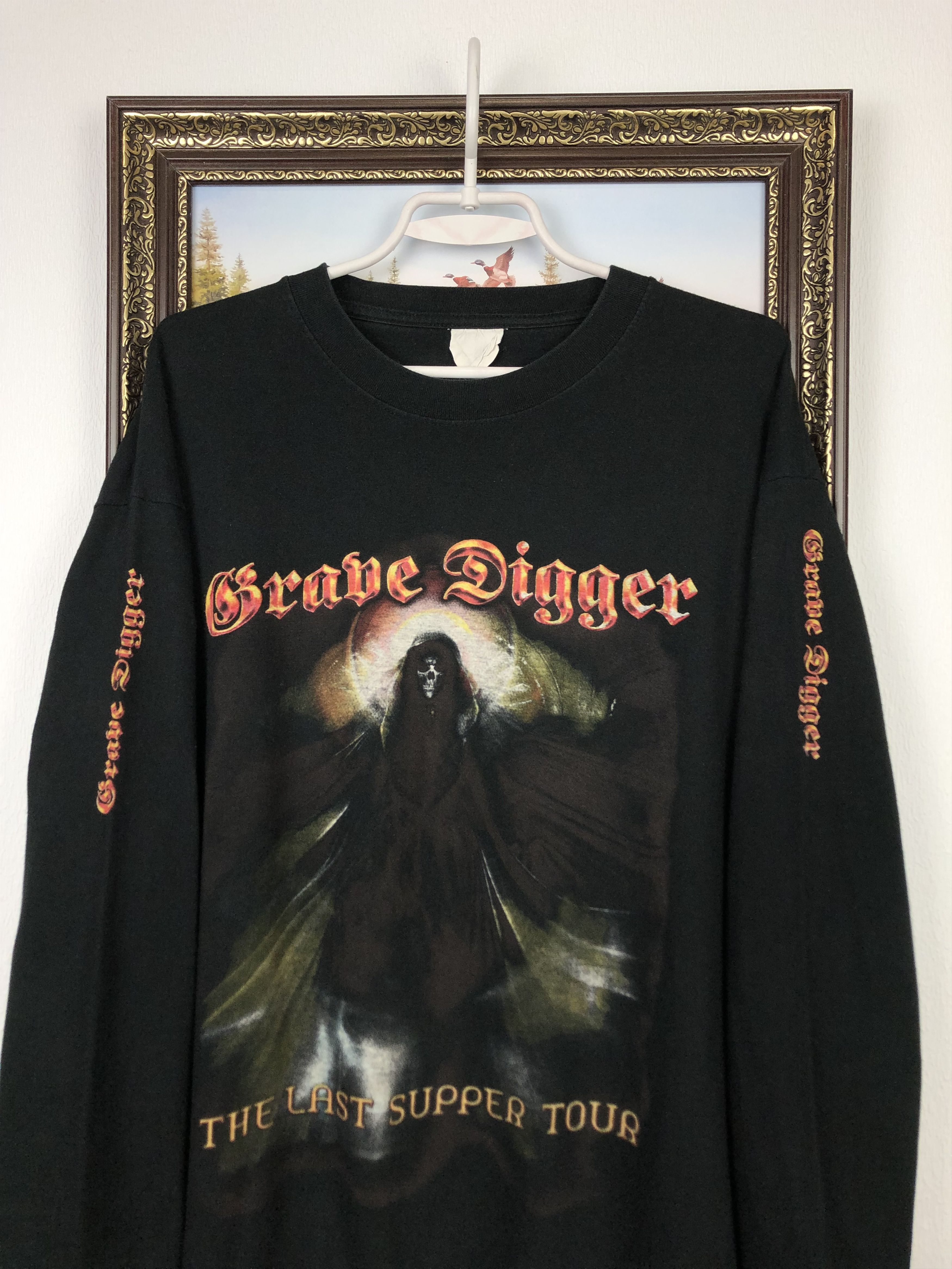Band Tees Vintage Grave Digger Band Shirt Over Print Long Sleeve Tee Size US M / EU 48-50 / 2 - 2 Thumbnail