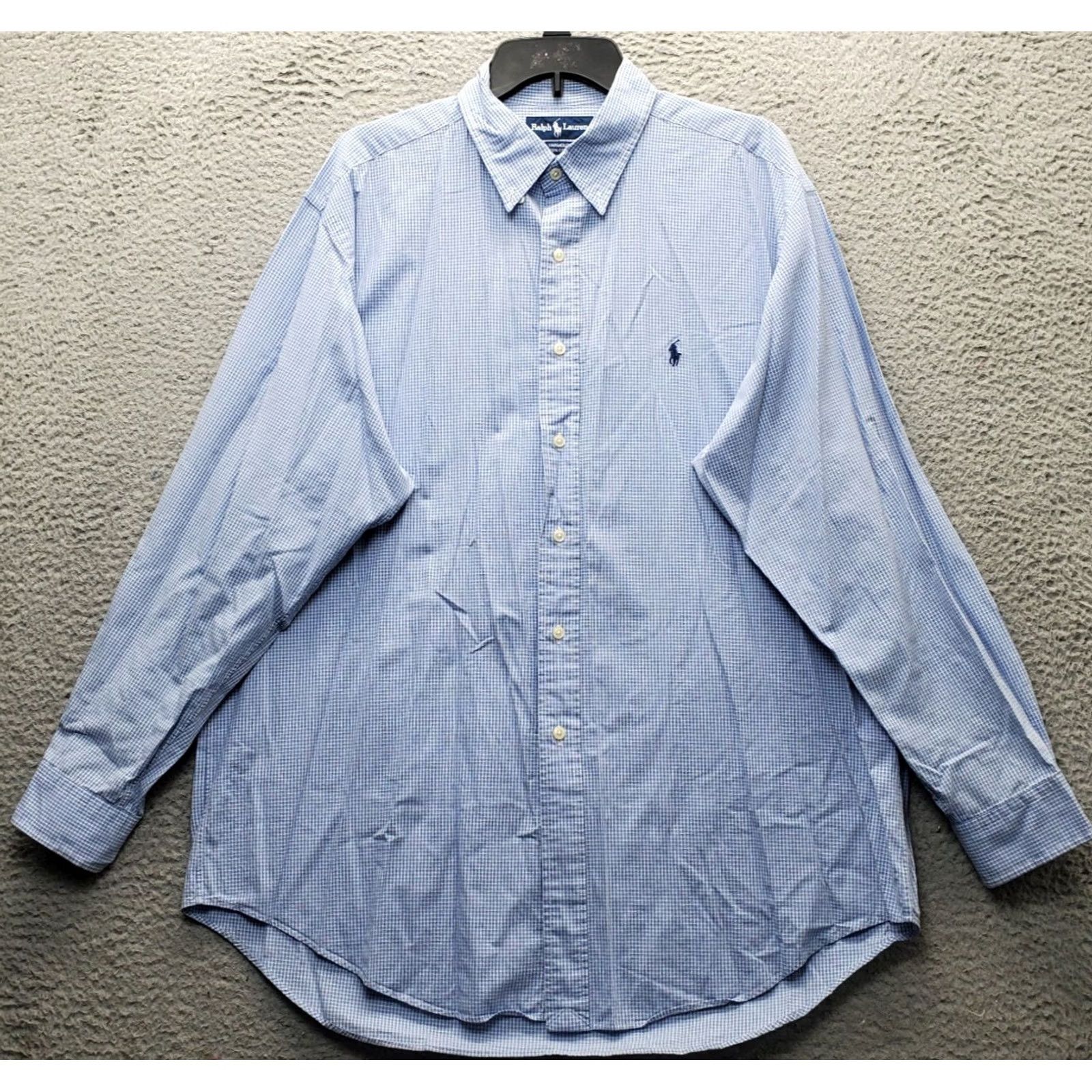 Ralph Lauren Ralph Lauren Mens Dress Shirt Multicolor Plaid Yarmouth Pony Logo Button Down 17 Size 46R - 2 Thumbnail