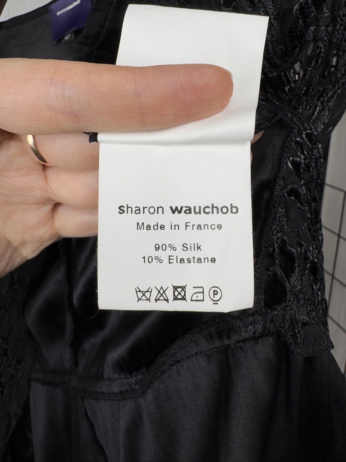 Other Sharon Wauchob 2000s Women’s Black Lace Silk tying up blouse Size M / US 6-8 / IT 42-44 - 10 Thumbnail