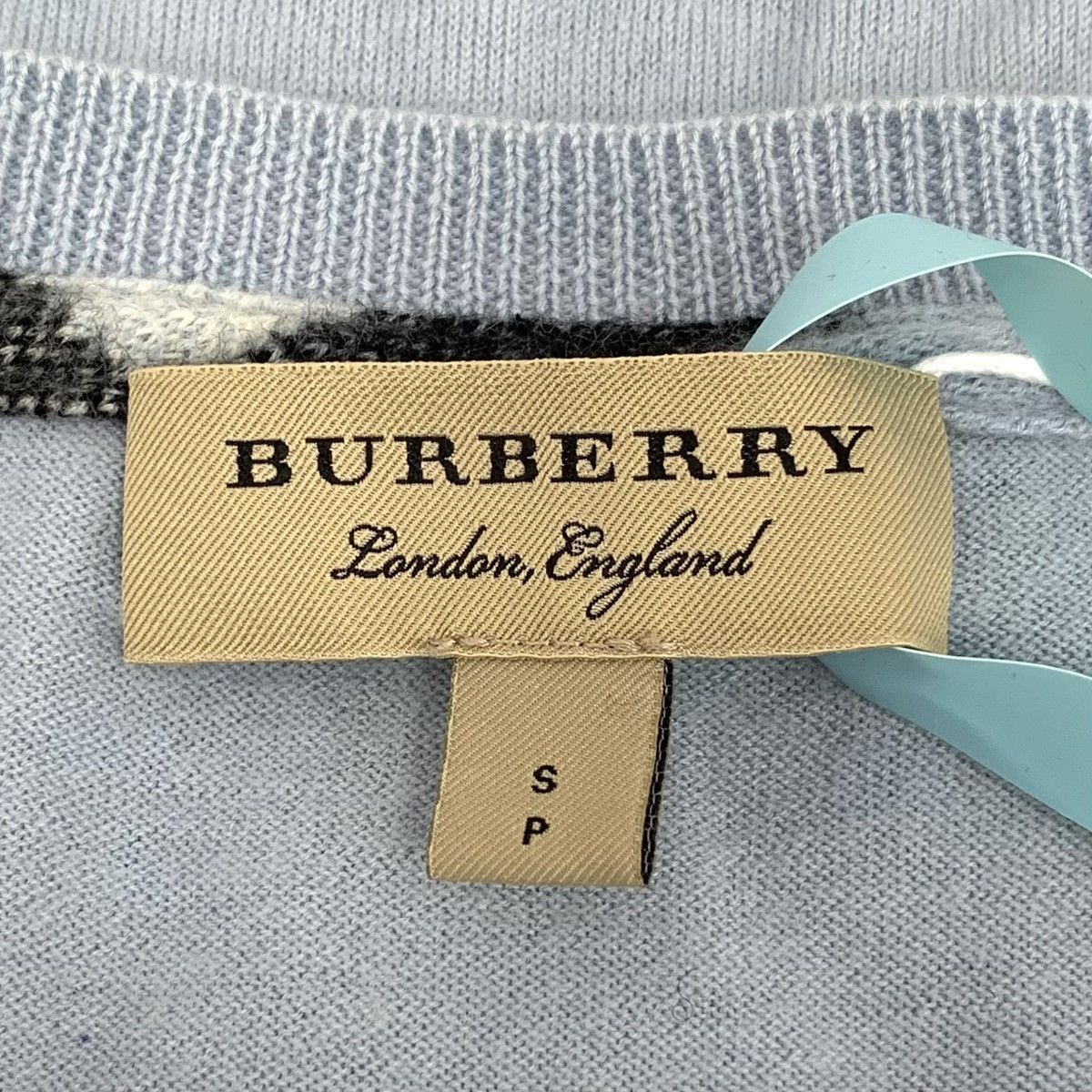 Burberry Burberry Blue Crew Neck Cashmere Knit Sweater K26WX Size US S / EU 44-46 / 1 - 5 Thumbnail