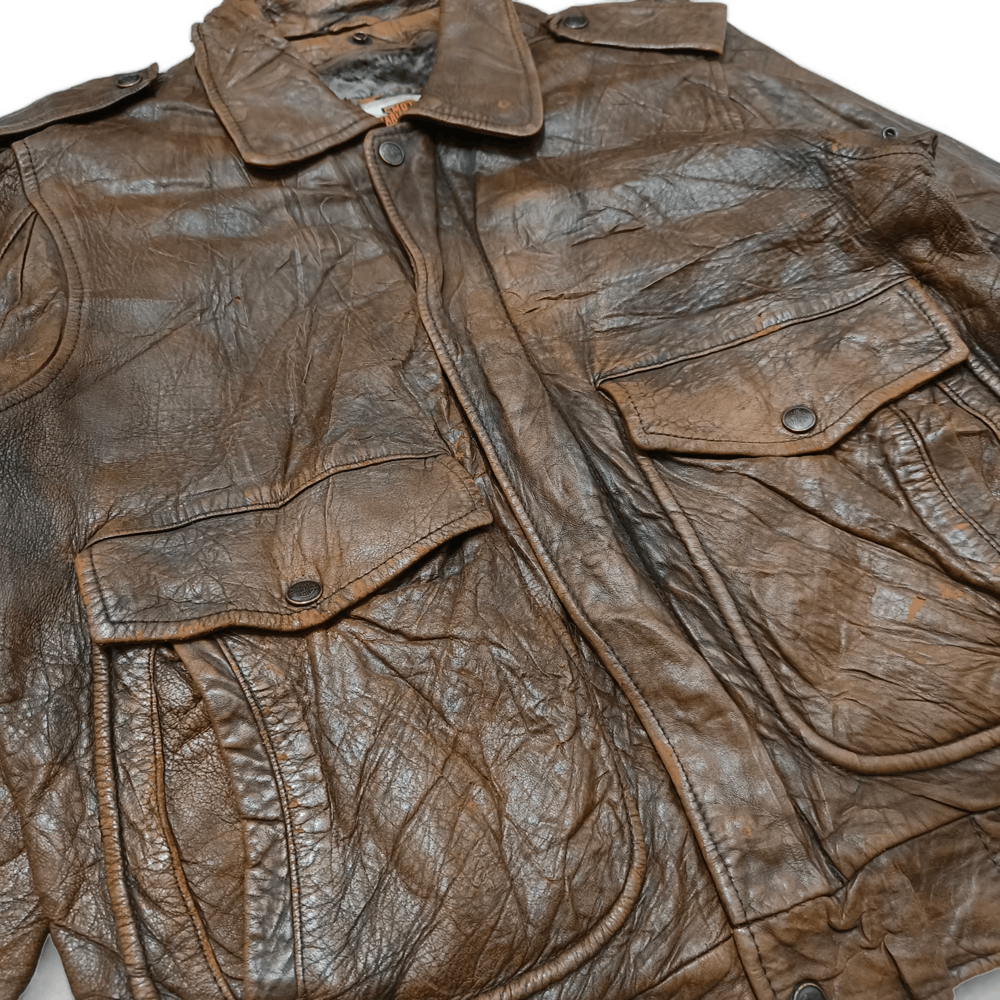 Harley Davidson Vintage Harley Davidson A2 Style Motorcycles Leather Jacket Size US M / EU 48-50 / 2 - 6 Thumbnail
