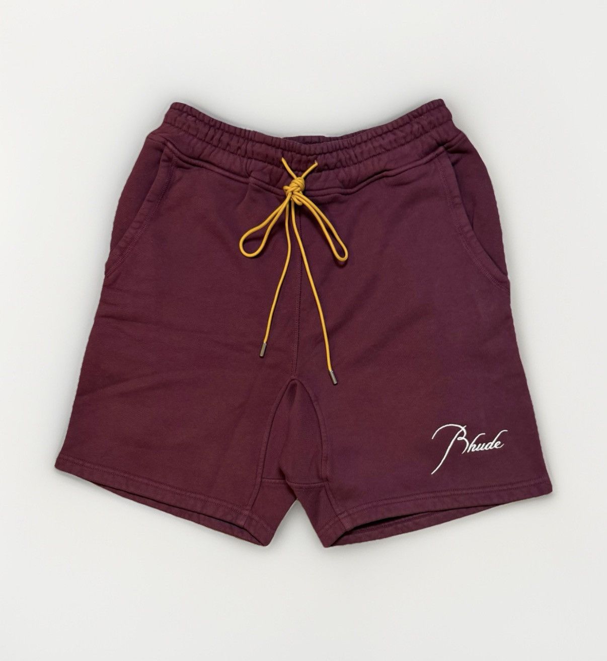 Rhude Rhude Terry Embroidered Script Logo Sweat Shorts Size US 30 / EU 46 - 1 Thumbnail