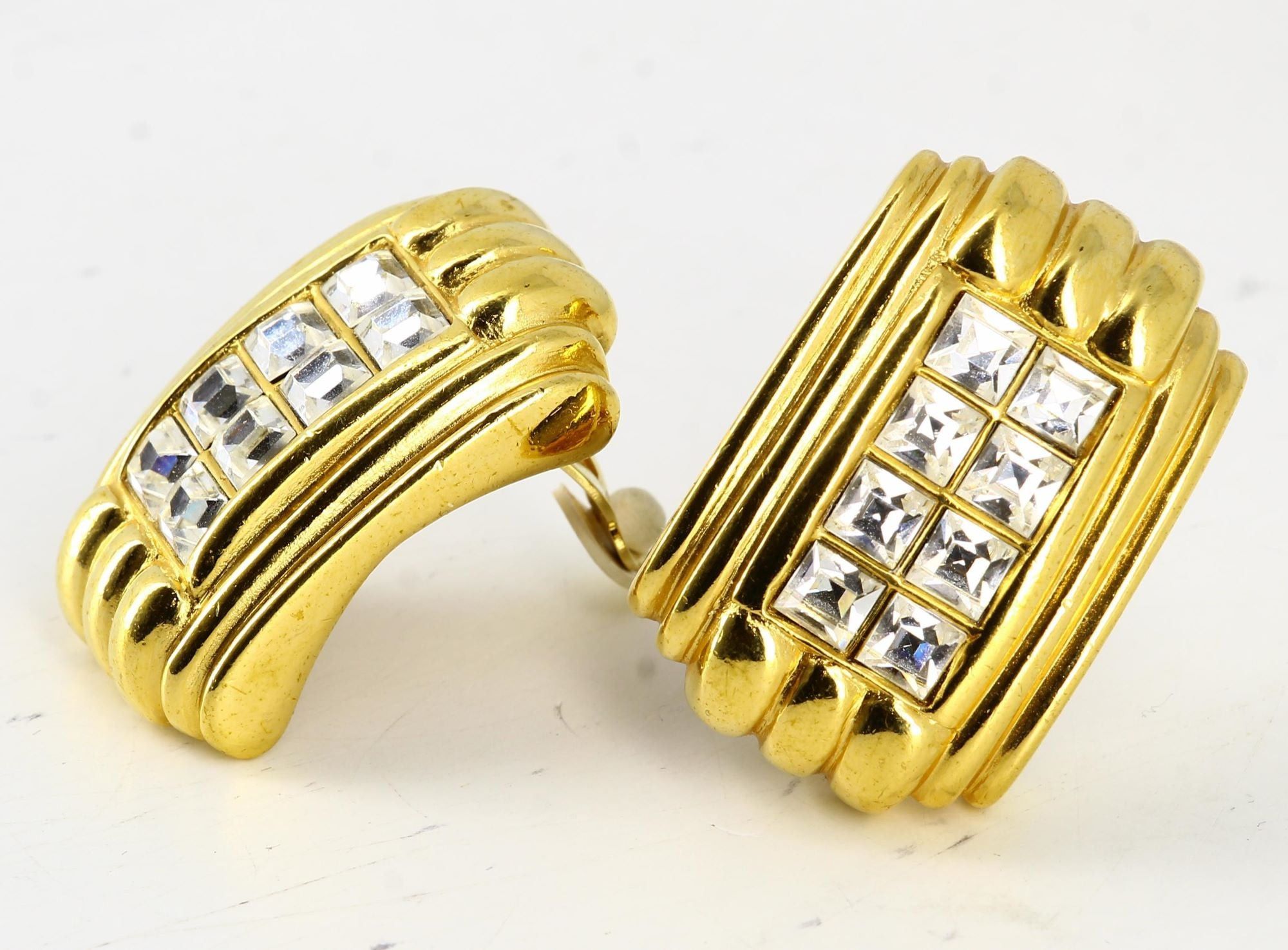 image of Vintage Goosens Golden Earrings, Women's