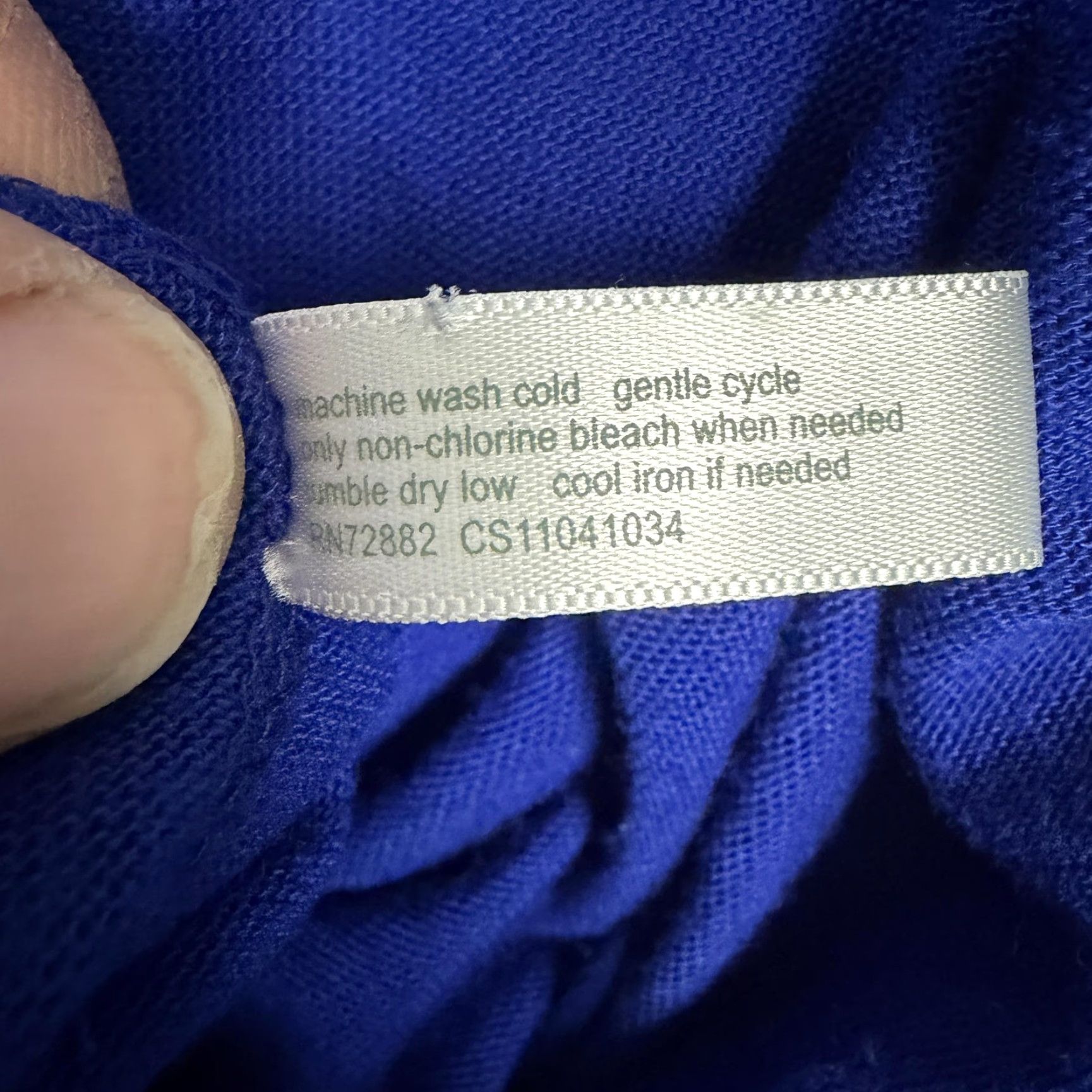 Vintage Fashion Bug Cardigan Women L Blue Hooded Lightweight Open Front Jersey Sweater Solid Womens Size L / US 10 / IT 46 - 7 Thumbnail