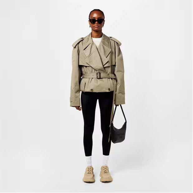 Balenciaga o1g2r1mq0924 Folded Trench Coat in Sand Beige Size XS / US 0-2 / IT 36-38 - 6 Thumbnail