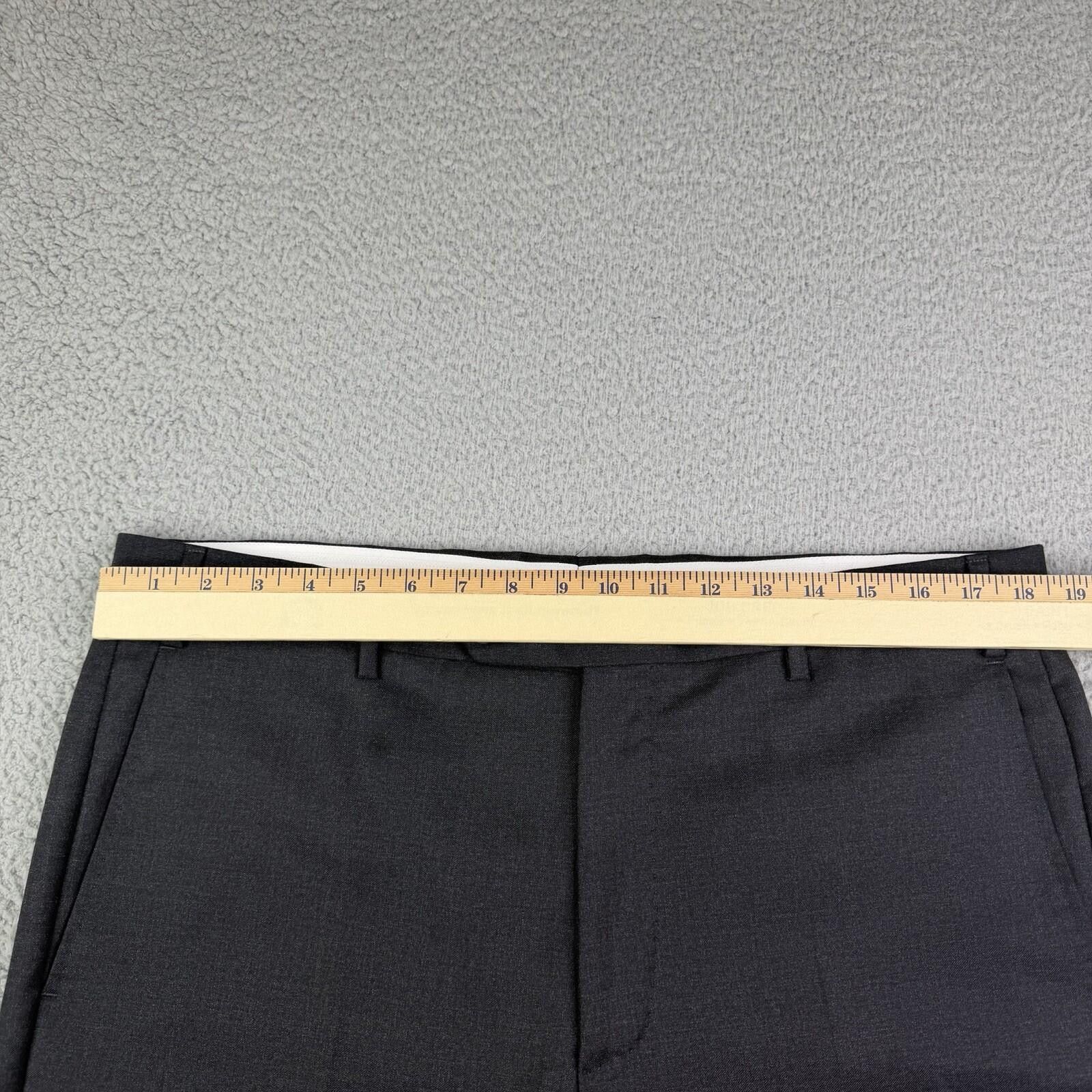 Zanella Zanella Todd Wool Dress Pants Gray Flat Front Men's 36x29 Size US 36 / EU 52 - 2 Thumbnail