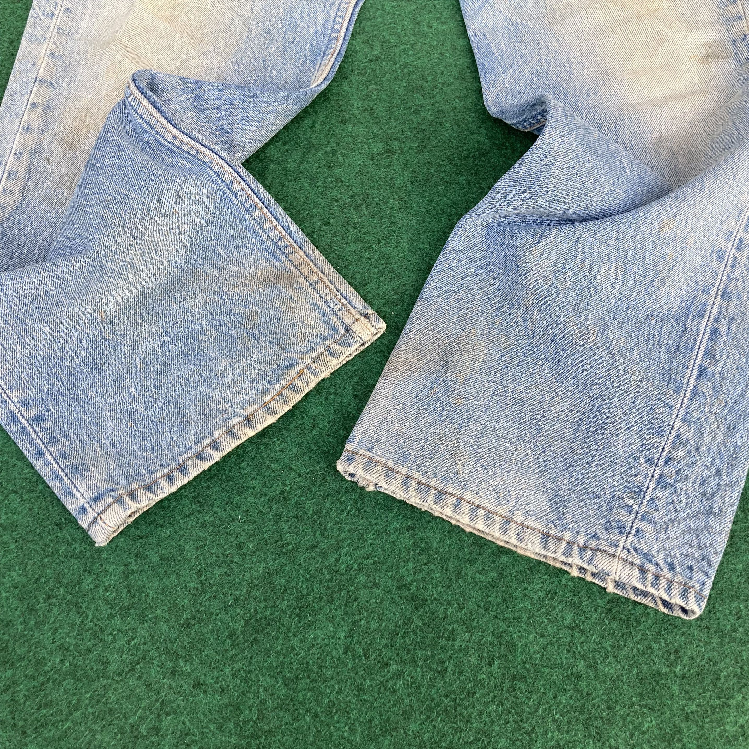 Levi's × Vintage Vtg Levis 501 Distressed Ripped Light Blue Dirty Jeans Size US 31 - 9 Thumbnail