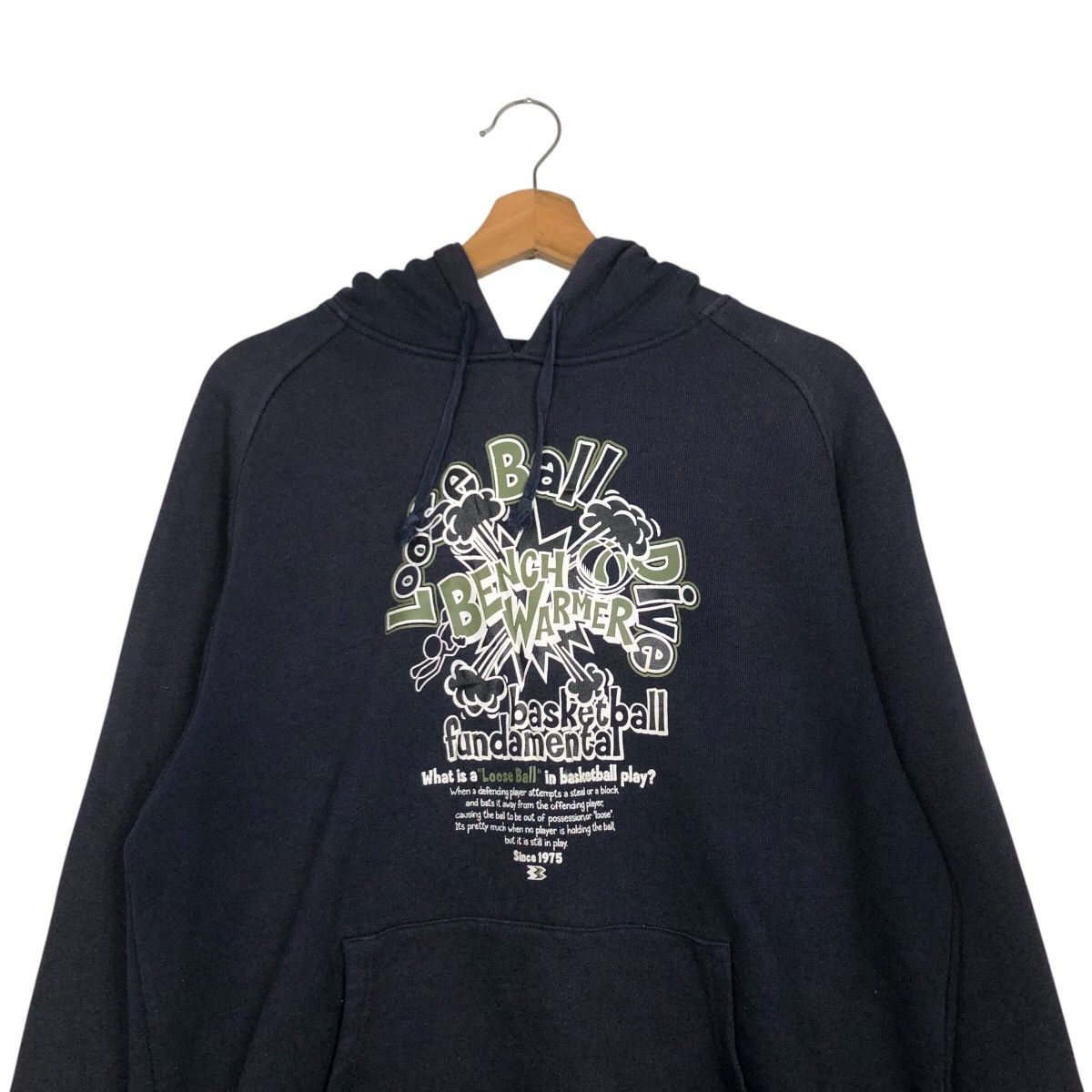 Japanese Brand 📌Vintage Hoodie Pull Over Bench Warmer Basket Ball Big Logo Size US M / EU 48-50 / 2 - 15 Thumbnail