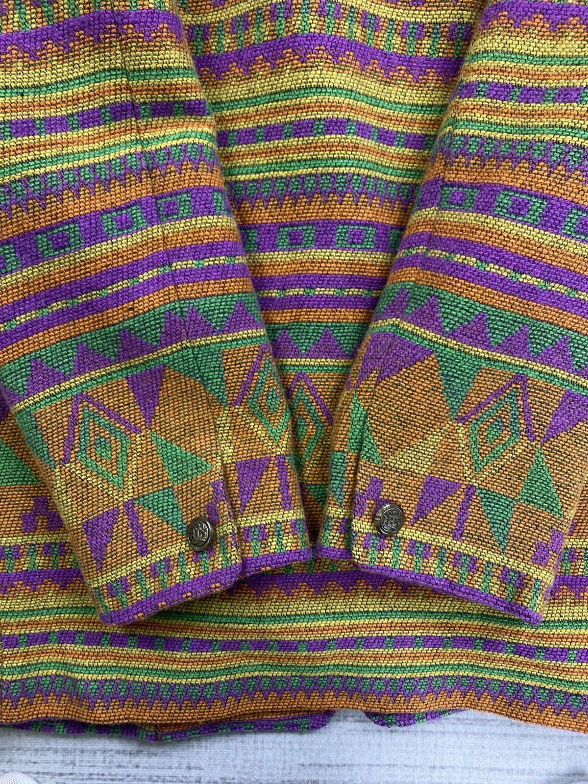 Enrico Coveri Vintage 90s Enrico Coveri Multicolour Westbound Style Blazer Size US M / EU 48-50 / 2 - 8 Thumbnail