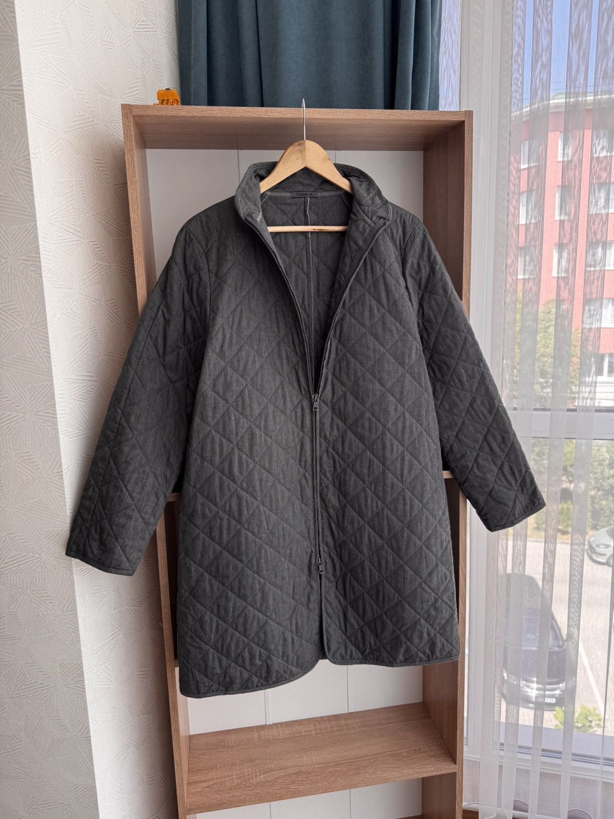 Vintage Vintage Oska Grey Wool Luxury Double Zip Quilted Jacket Size S / US 4 / IT 40 - 8 Thumbnail