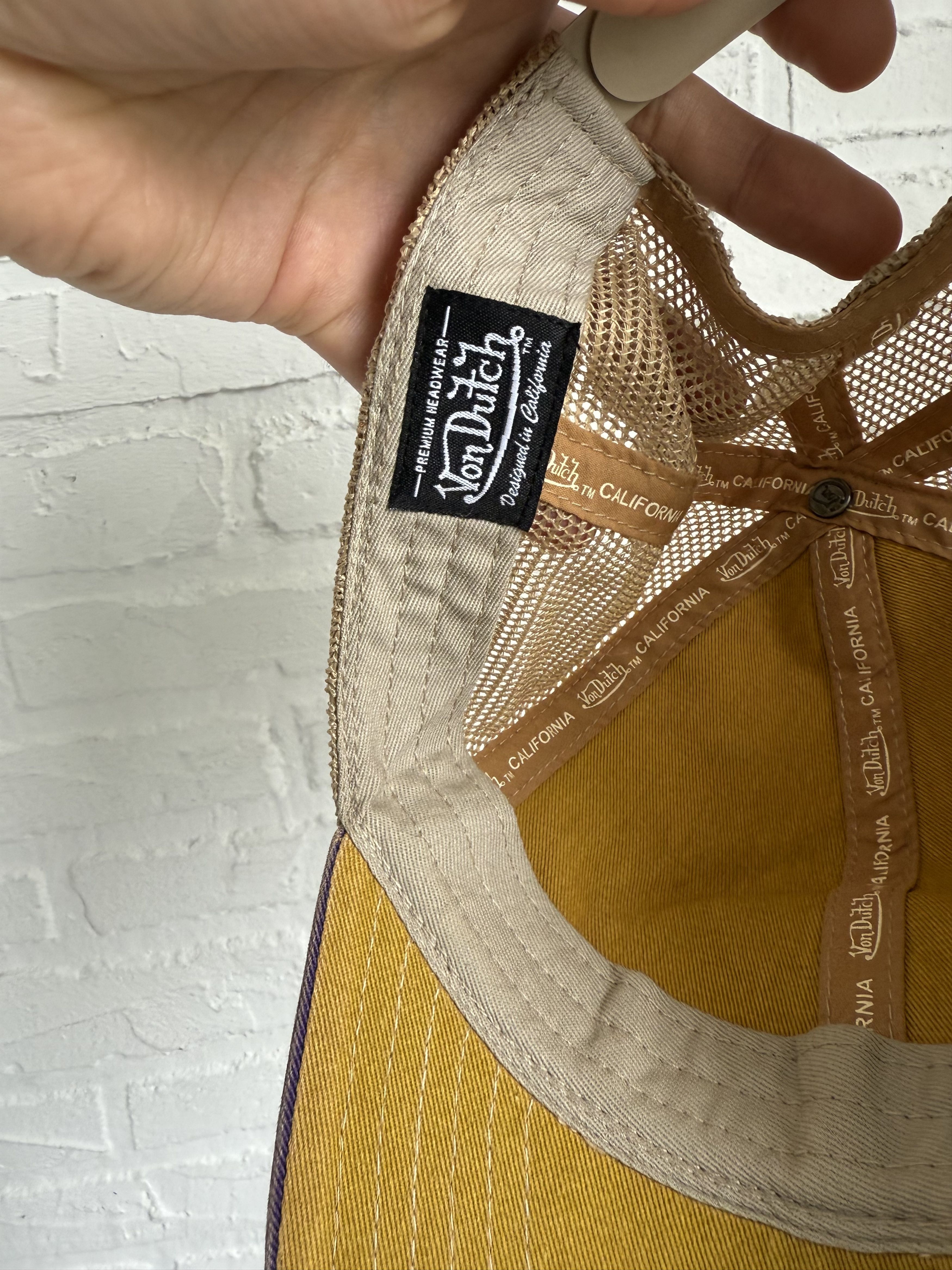 Von Dutch Von Dutch California mac4 yellow purple cap y2k Size ONE SIZE - 7 Thumbnail