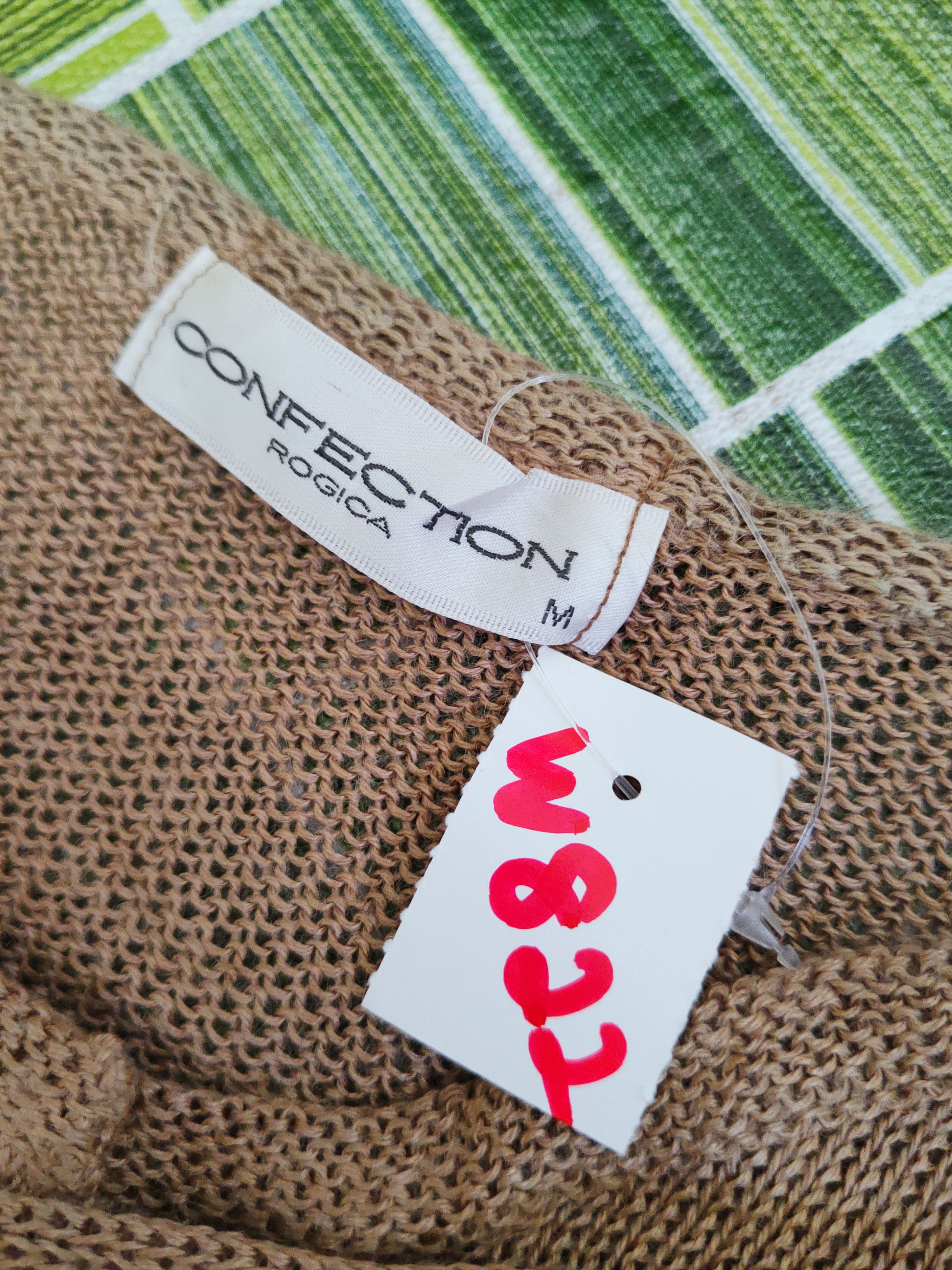 Homespun Knitwear Confection Rogica Brown Knitwear Crop Top Cardigan #W822 Size M / US 6-8 / IT 42-44 - 12 Thumbnail