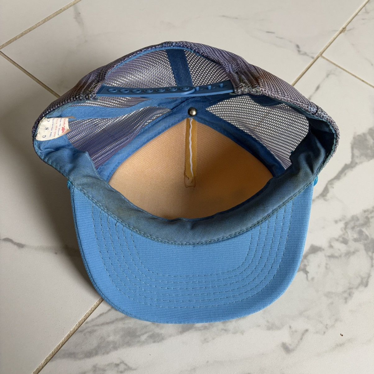 Vintage Vintage 1980s 80s UNC Tarheels Trucker Hat Blue White NCAA Size ONE SIZE - 4 Thumbnail