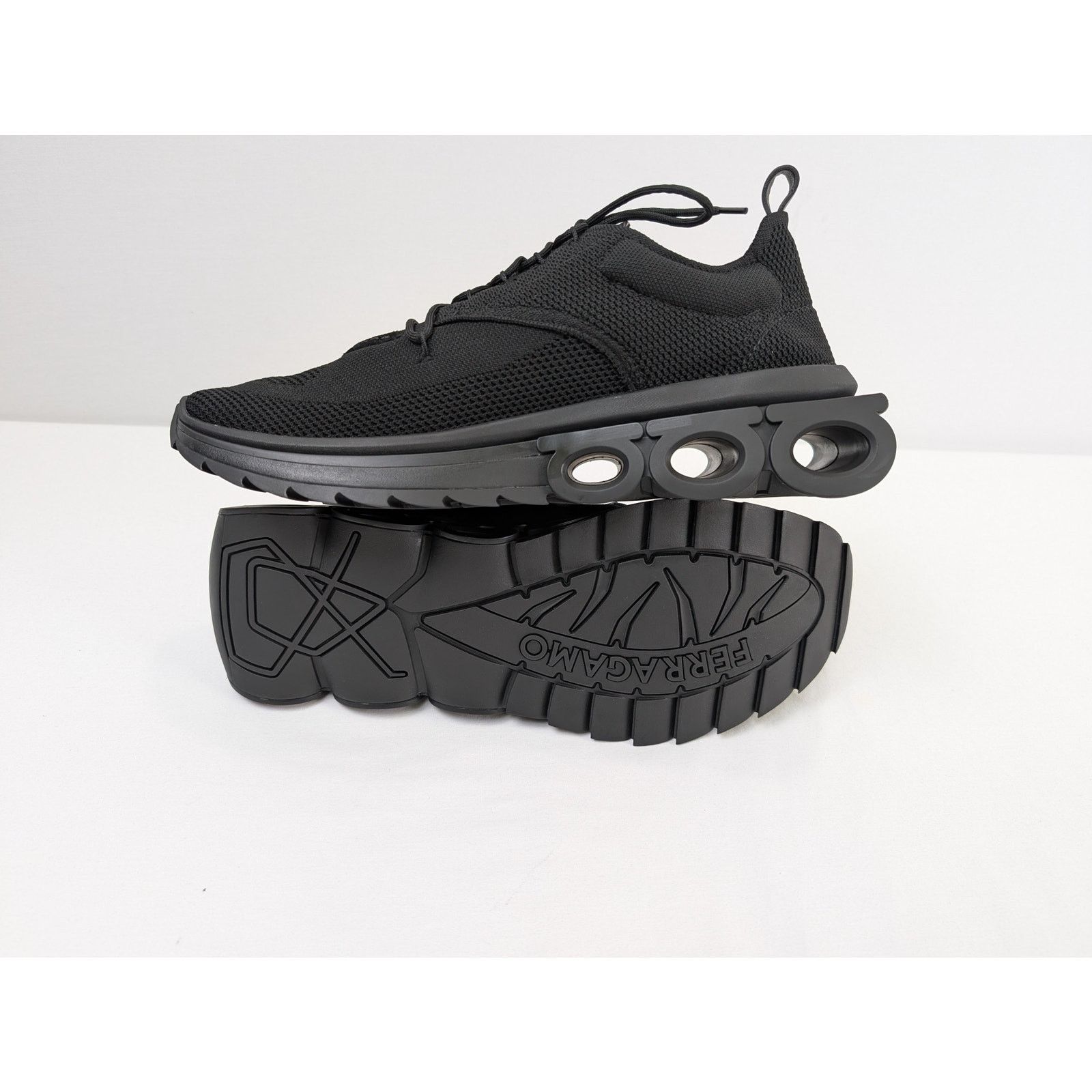 Salvatore Ferragamo o1rshd1 Nima Knit Men Shoes Fashion Sneaker in Black Size US 10 / EU 43 - 12 Thumbnail