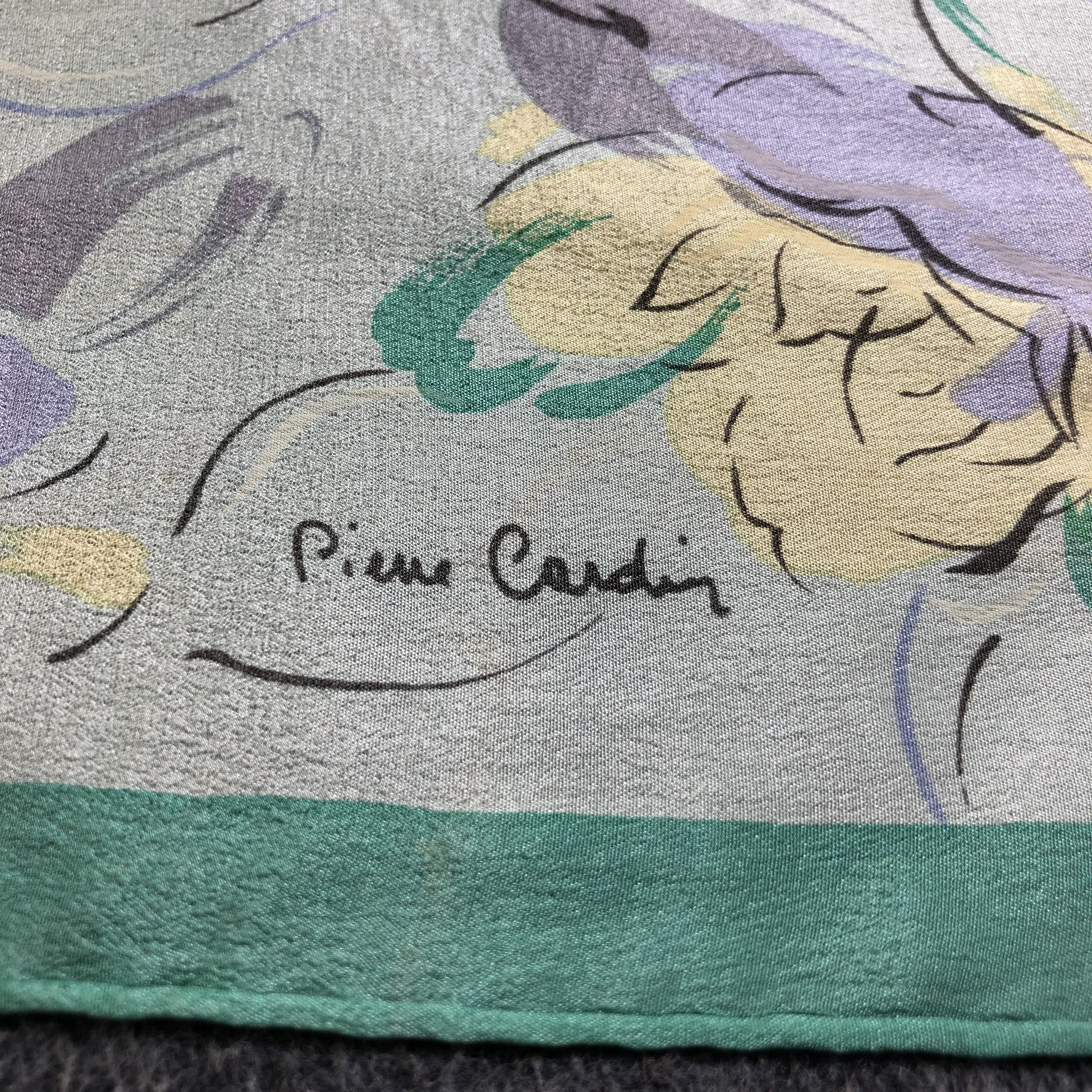 Pierre Cardin Vintage Pierre Cardin Floral Hand Rolled Silk Scarf M954 Size ONE SIZE - 3 Thumbnail