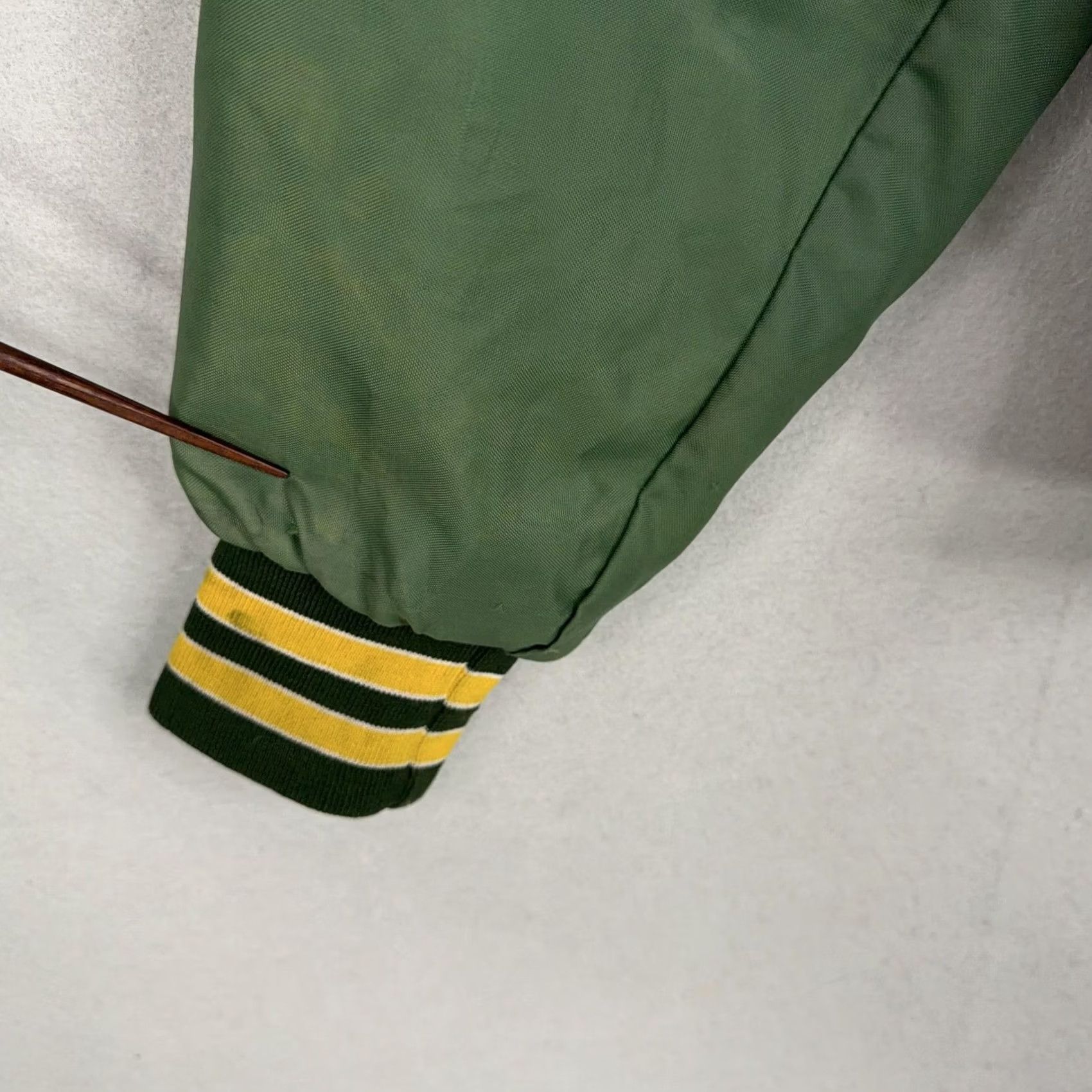 Holloway VINTAGE Holloway Varsity Jacket Womens Medium Green 90s Heritage Cheerleader Embroidered Pockets Snaps Size M / US 6-8 / IT 42-44 - 7 Thumbnail