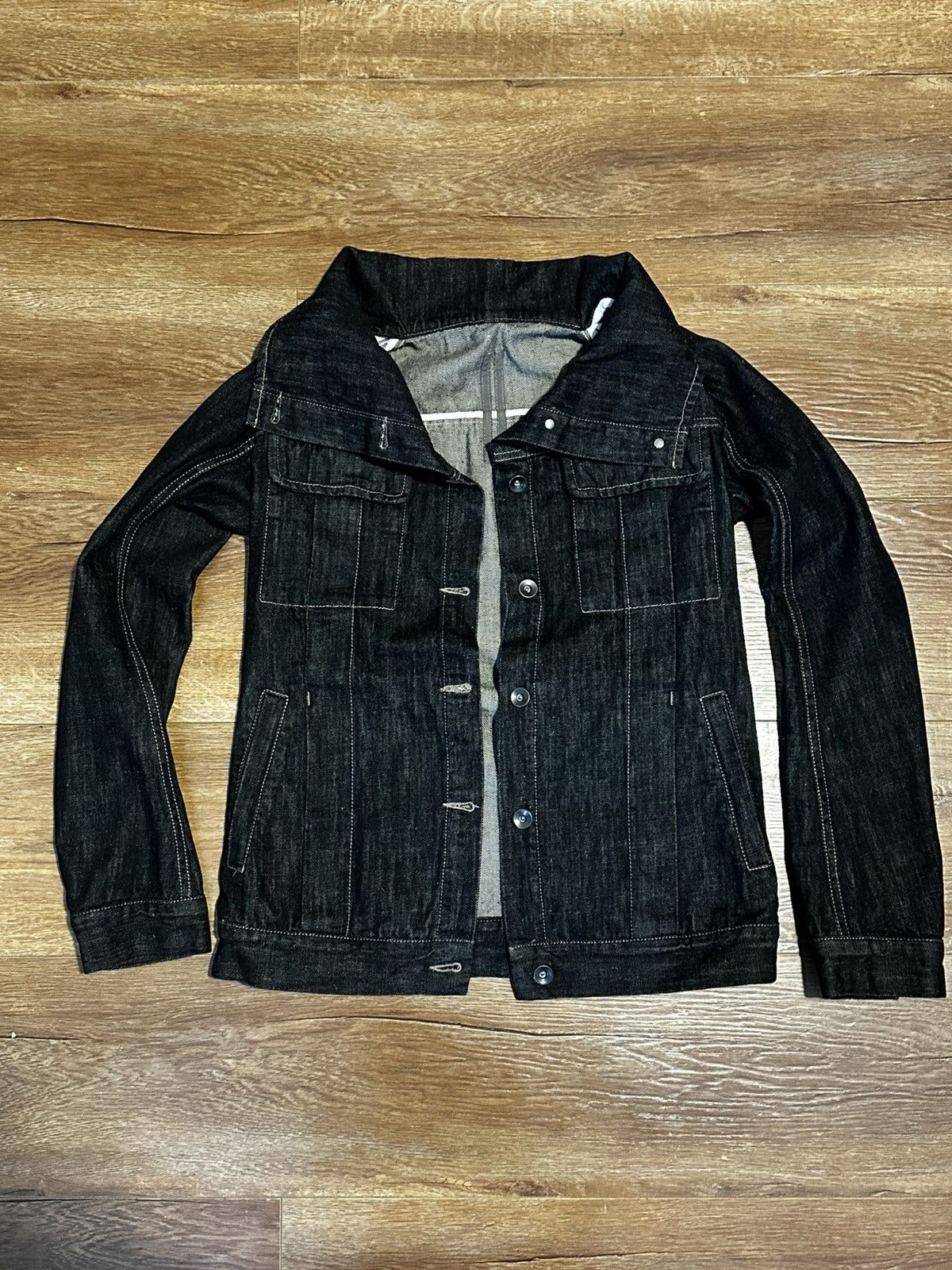Rick Owens Rick Owen’s Olmar & Mitra Black Denim Jacket Men’s Size US XS / EU 42 / 0 - 1 Thumbnail