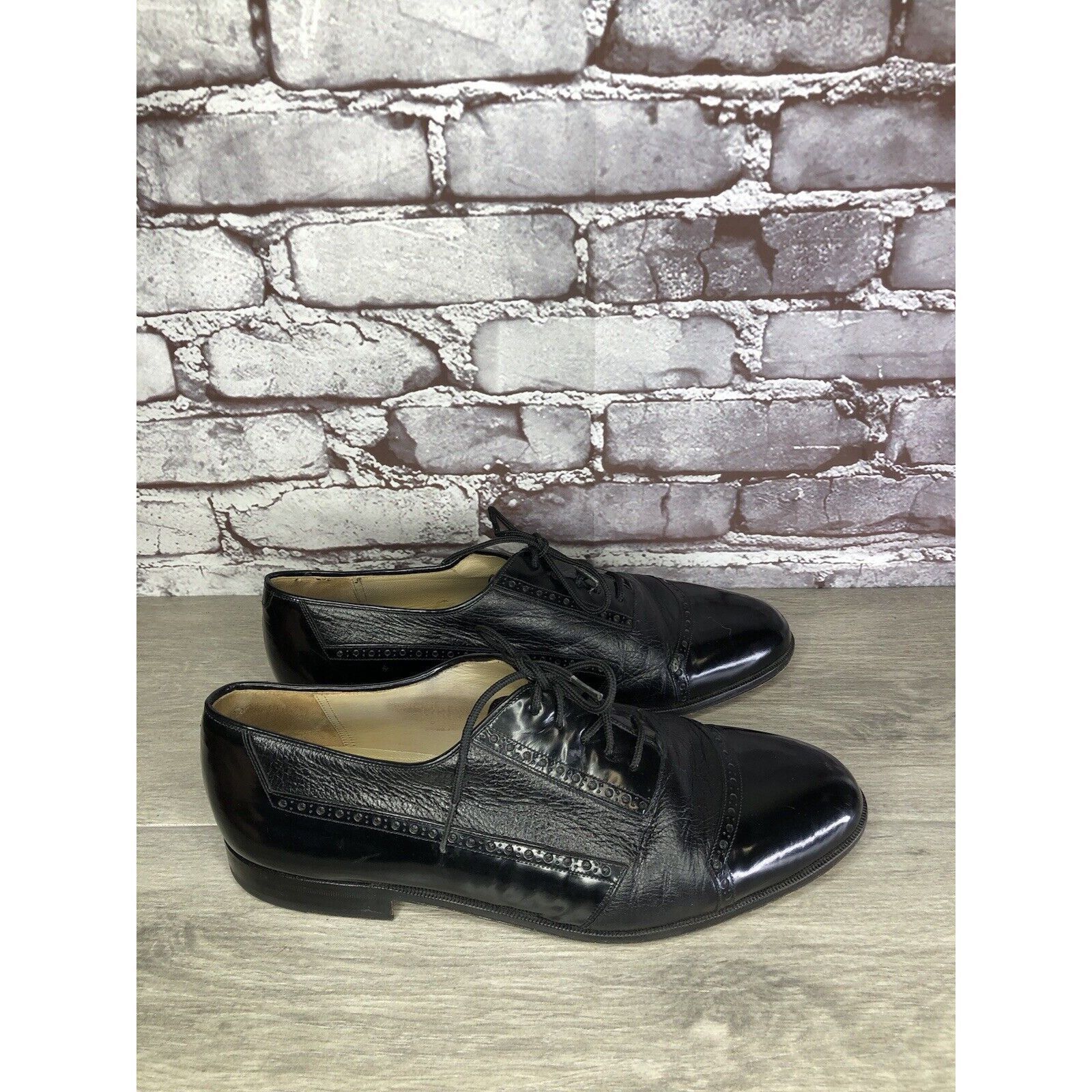 Mezlan Mezlan Cantabria Black Leather Cap Toe Oxfords Dress Shoes M Size US 10 / EU 43 - 14 Thumbnail