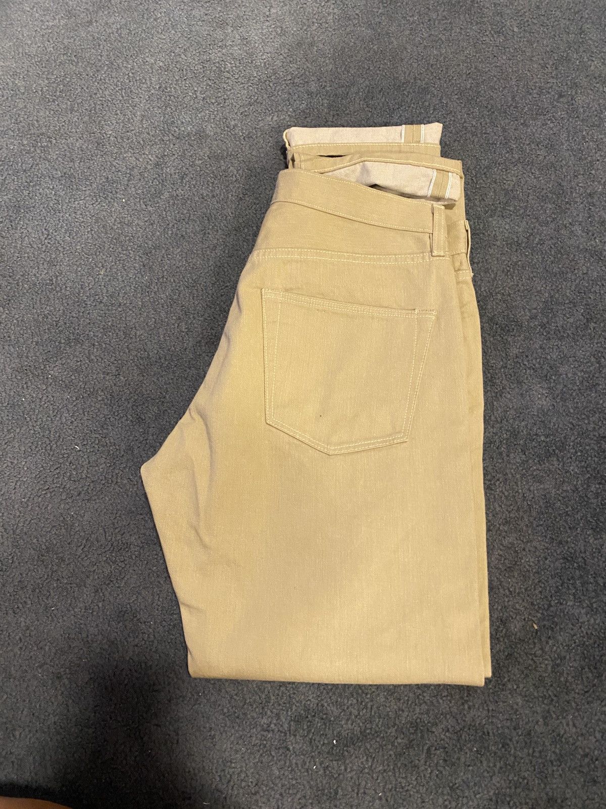 SIMON MILLER KHAKI SELVEDGE DENIM JEANS
