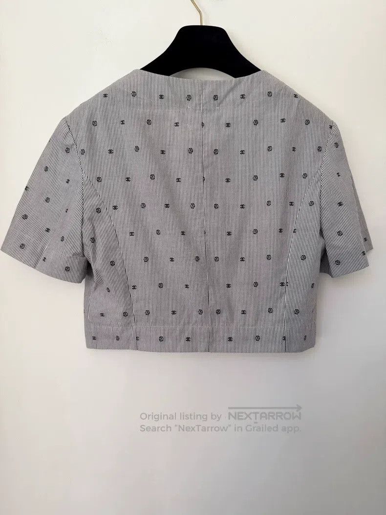 Chanel Chanel Grey logo diamond buckle short sleeve Size XXS / US 00 / IT 34 - 2 Thumbnail