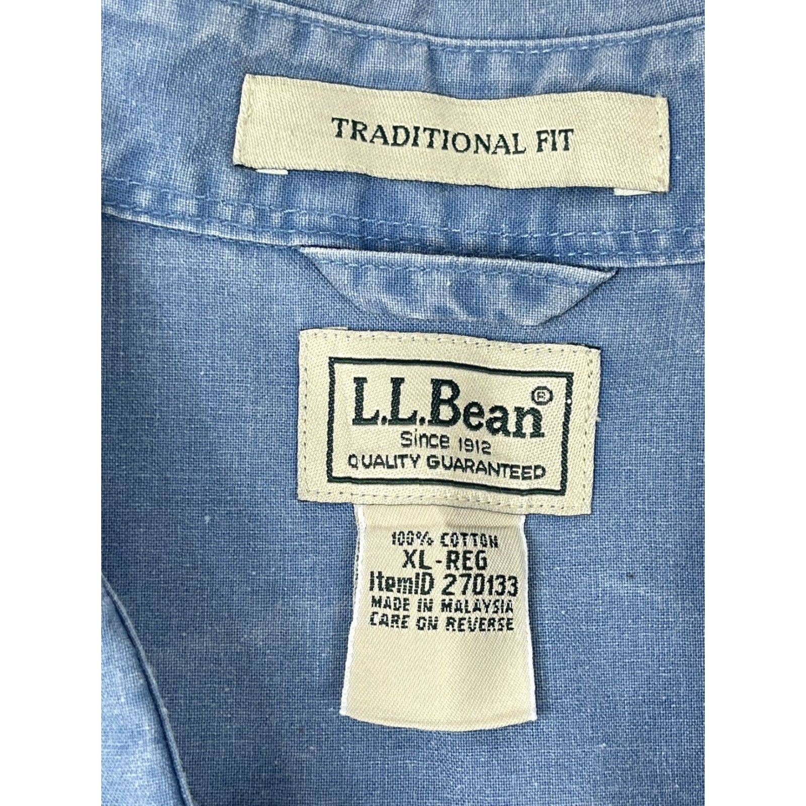 Vintage VINTAGE L.L. Bean Cool Weave Long Sleeve Fishing Shirt XL Nantucket Blue Mens Size US XL / EU 56 / 4 - 2 Thumbnail