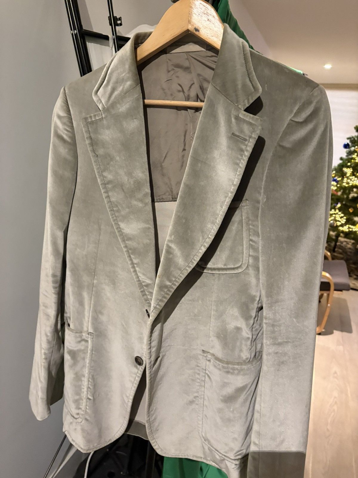 Gucci Gucci Tom Ford Era Velvet Blazer Jacket Archive Early 2000s Size 46S - 6 Thumbnail