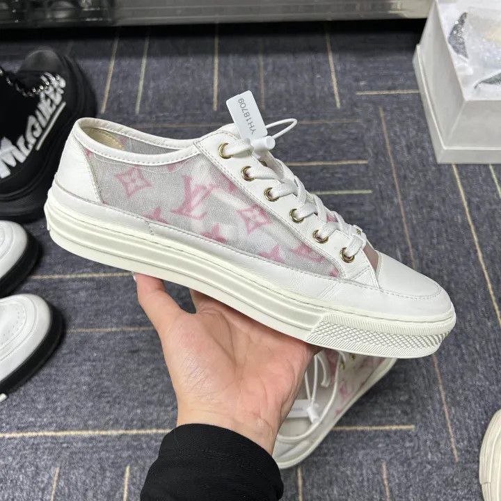 Louis Vuitton Louis Vuitton Stellar Pink Print Low-Top Sneakers -2508 Size US 6 / IT 36 - 5 Thumbnail