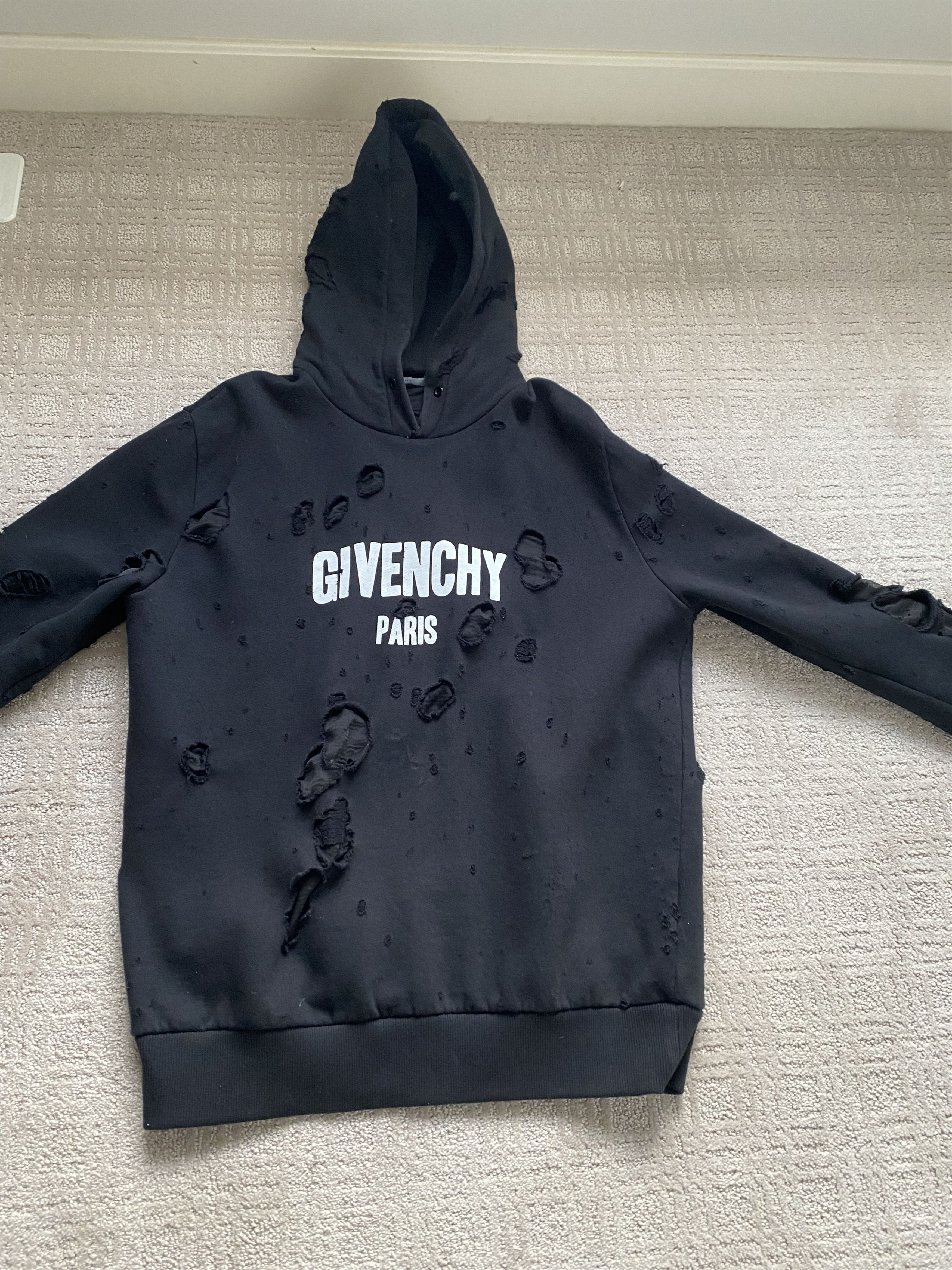 Givenchy distressed hoodie Size US XXS / EU 40 - 1 Thumbnail