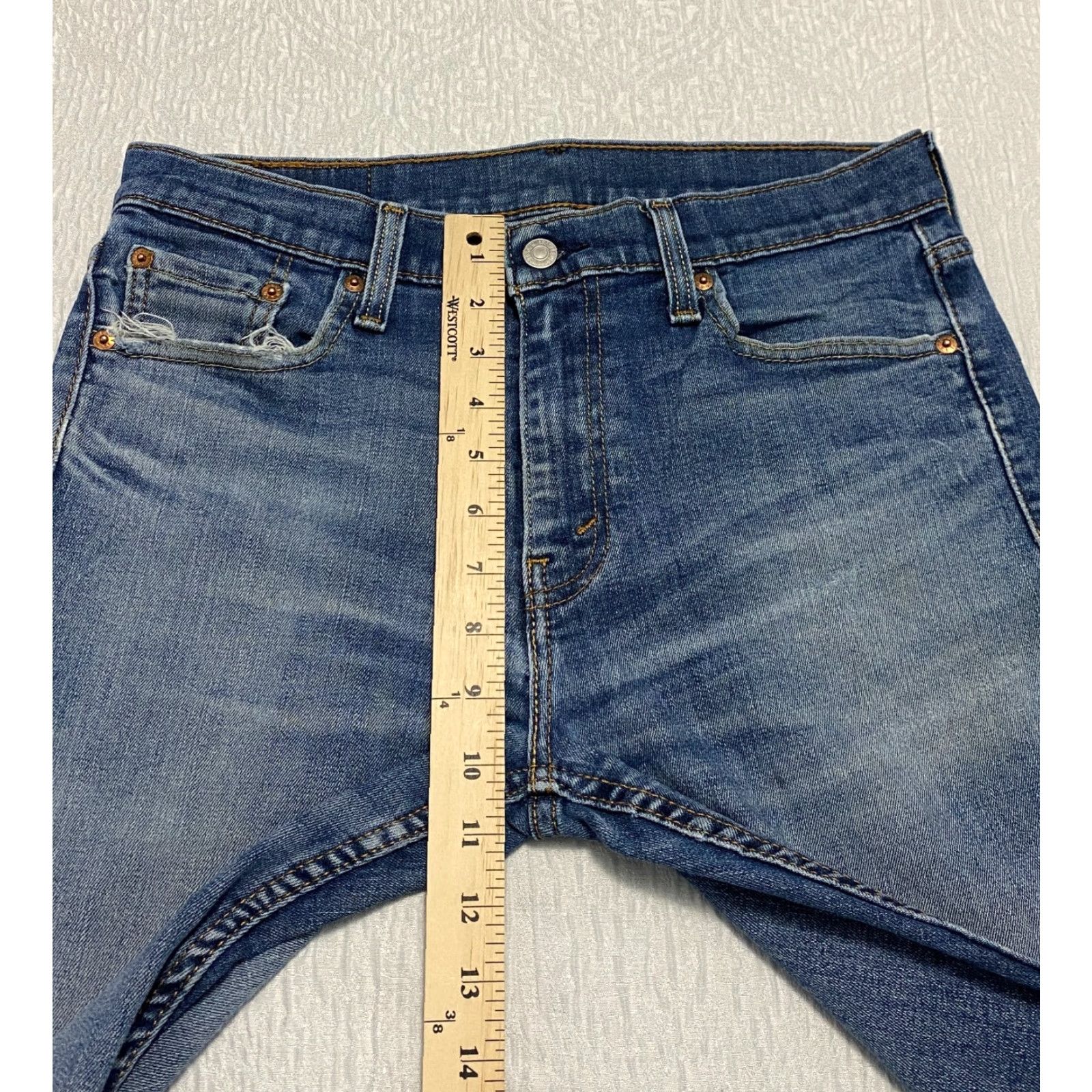 Levi's VINTAGE Levis 513 Slim Straight Jeans 30 Blue Distressed 5-Pocket Mens United States Levi's 500 Series Denim Jeans Size US 30 / EU 46 - 5 Thumbnail