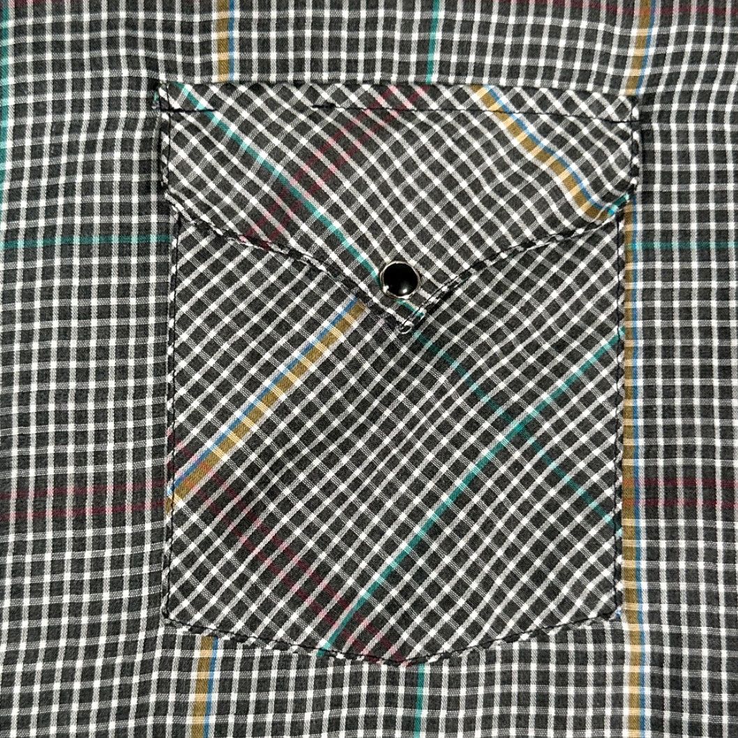 Vintage VINTAGE Panhandle Slim Western Shirt Adult EXTRA LARGE Brown 80s Pearl Snap Plaid, Pocket, Long Sleeve, USA, Mens Size US XL / EU 56 / 4 - 6 Thumbnail