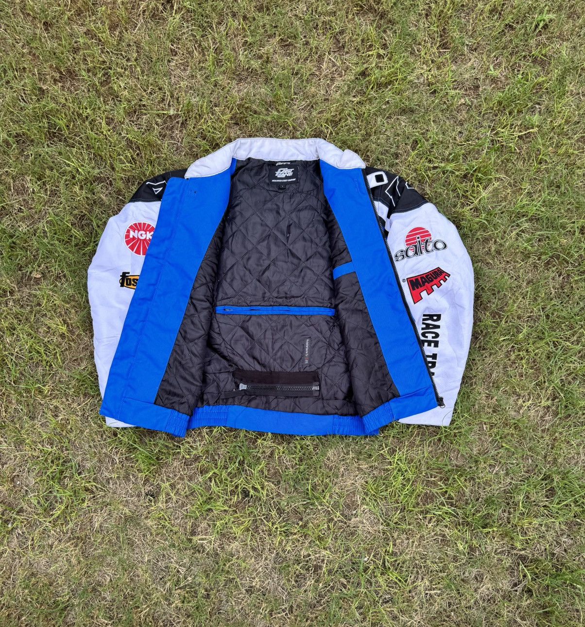 Vintage Jacket Fast lane Speed Freak vintage racing blue Racing Size US L / EU 52-54 / 3 - 8 Thumbnail