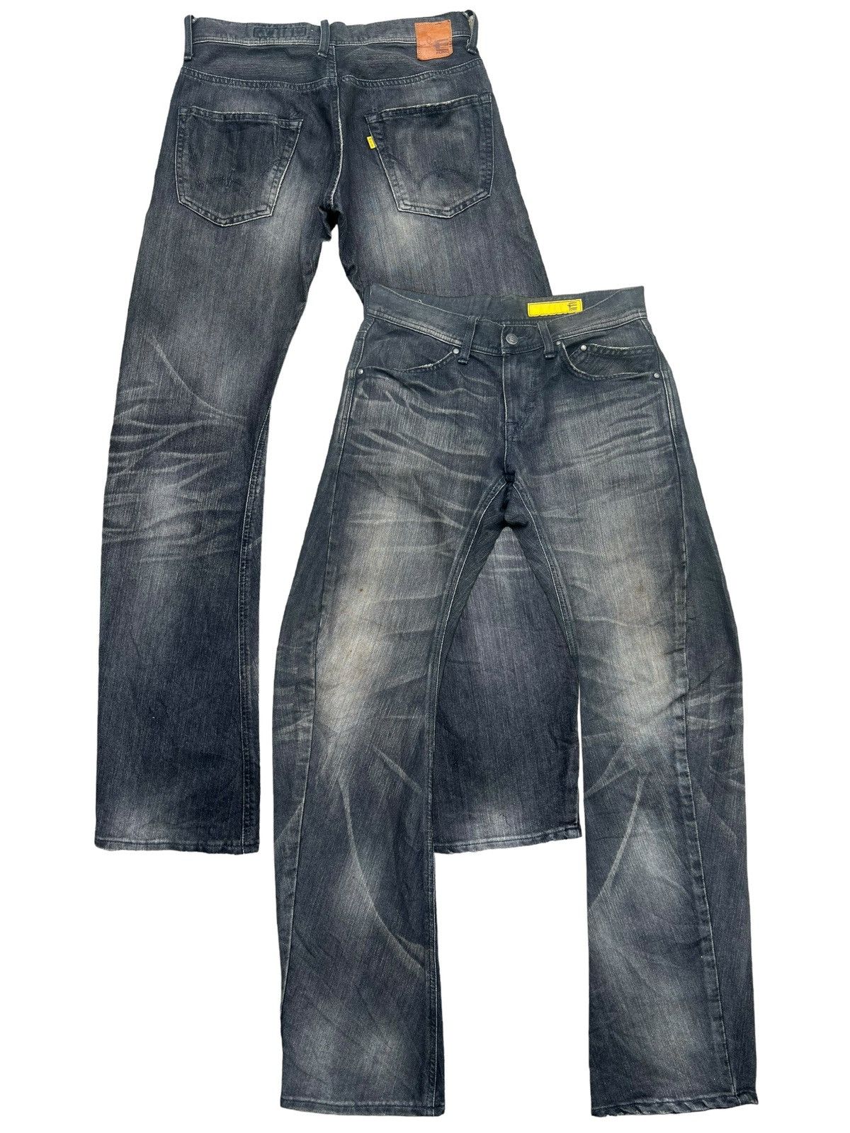 image of Distressed Denim x Edwin Vintage Edwin Function Black Curve Denim Jeans 30X34, Men's (Size 32)