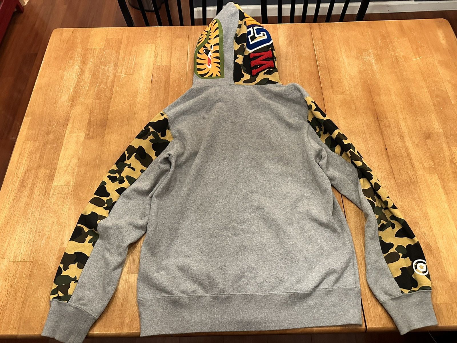 Bape Bape Shark Hoodie (Grey/Camo) Size US XXL / EU 58 / 5 - 2 Thumbnail