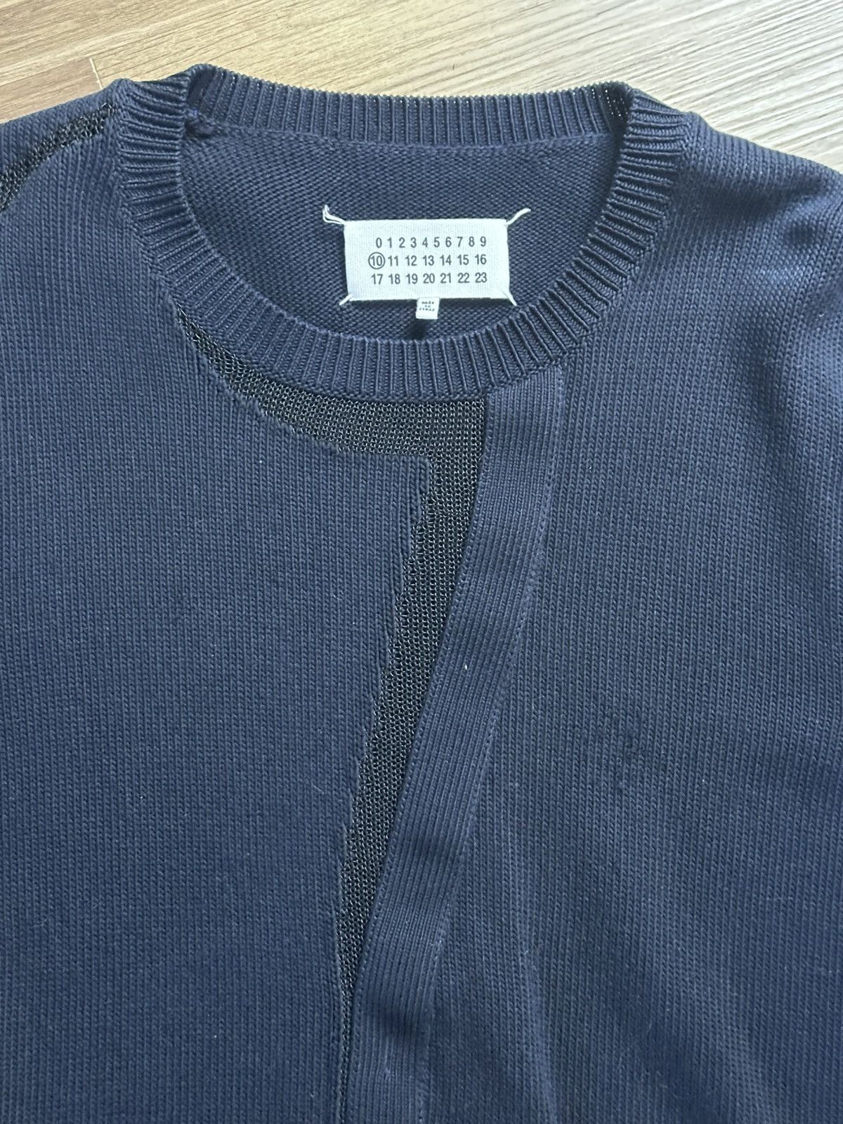 Maison Margiela Maison Margiela SS16 Chunky Knit Sweater — Navy Size US L / EU 52-54 / 3 - 3 Thumbnail