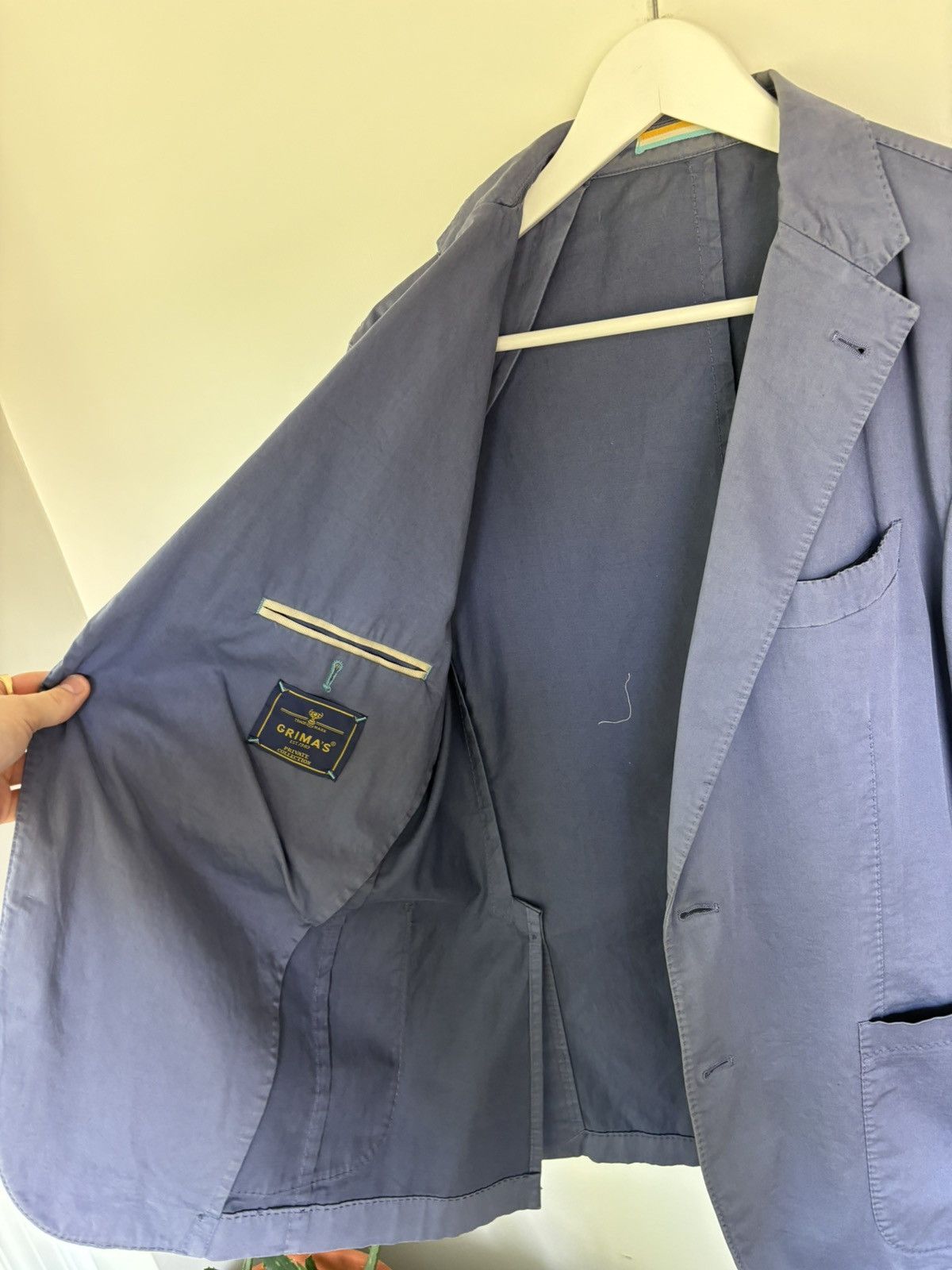 Vintage Grima's Sports Coat Vintage Cotton Blazer Made in Italy Size 52R - 5 Thumbnail