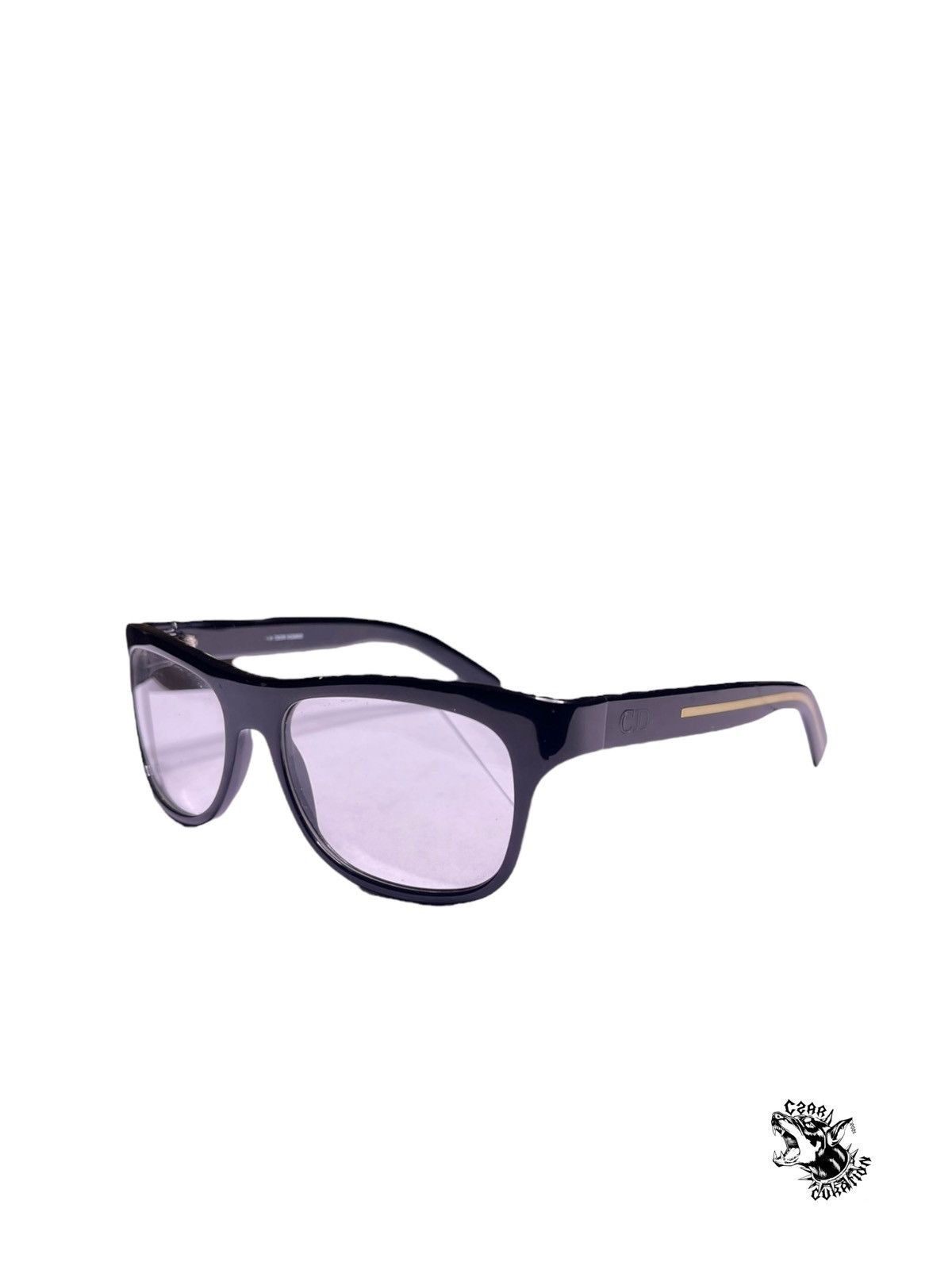 image of Dior Homme Clear Lense Glasses in Black, Men's