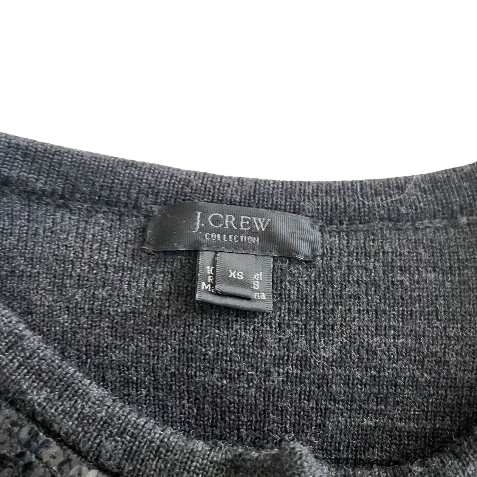 J.Crew J. Crew Collection Charcoal Gray Sweater Blazer Jacket Size XS / US 0-2 / IT 36-38 - 4 Thumbnail