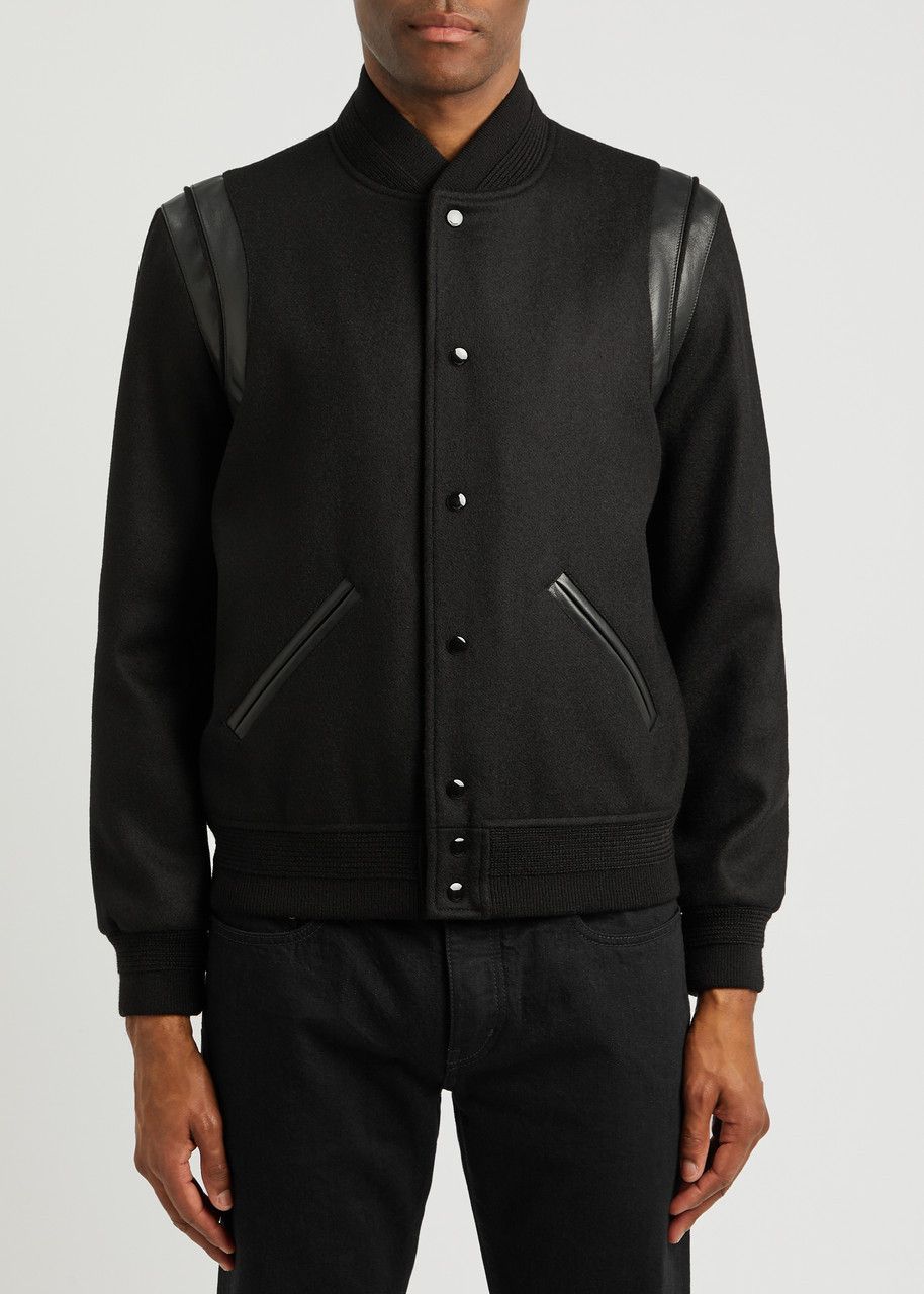 Saint Laurent Paris o1s1wg110825 Bomber Jacket in Black Size US M / EU 48-50 / 2 - 2 Thumbnail