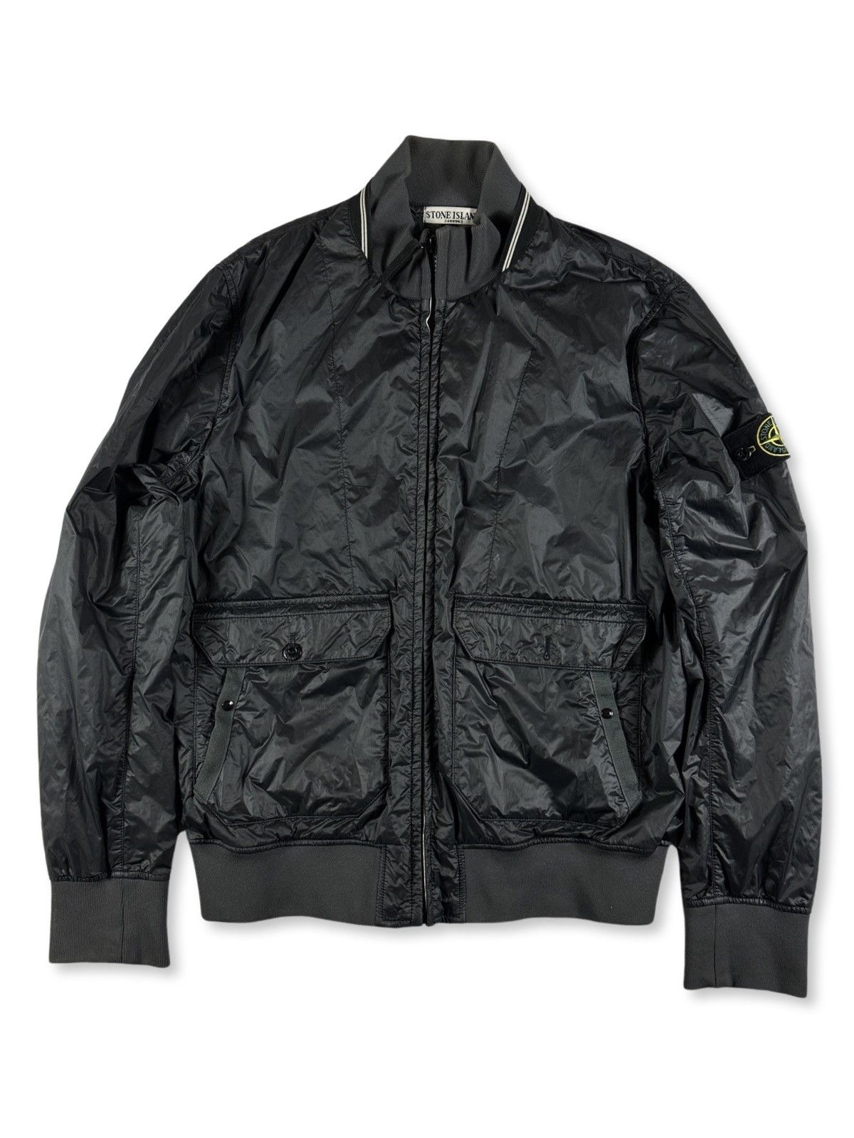 image of Stone Island Black Tyveck Micro Rip Stop Jacket, Men's (Size XL)