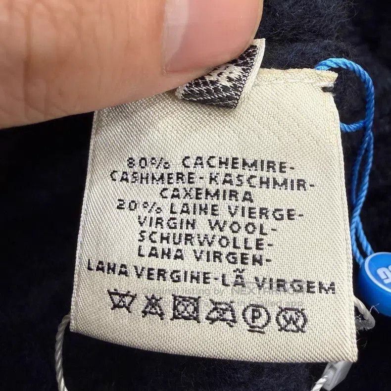 Hermes Hermes Dark blue cashmere and wool chunky knit sweater Size XS / US 0-2 / IT 36-38 - 6 Thumbnail