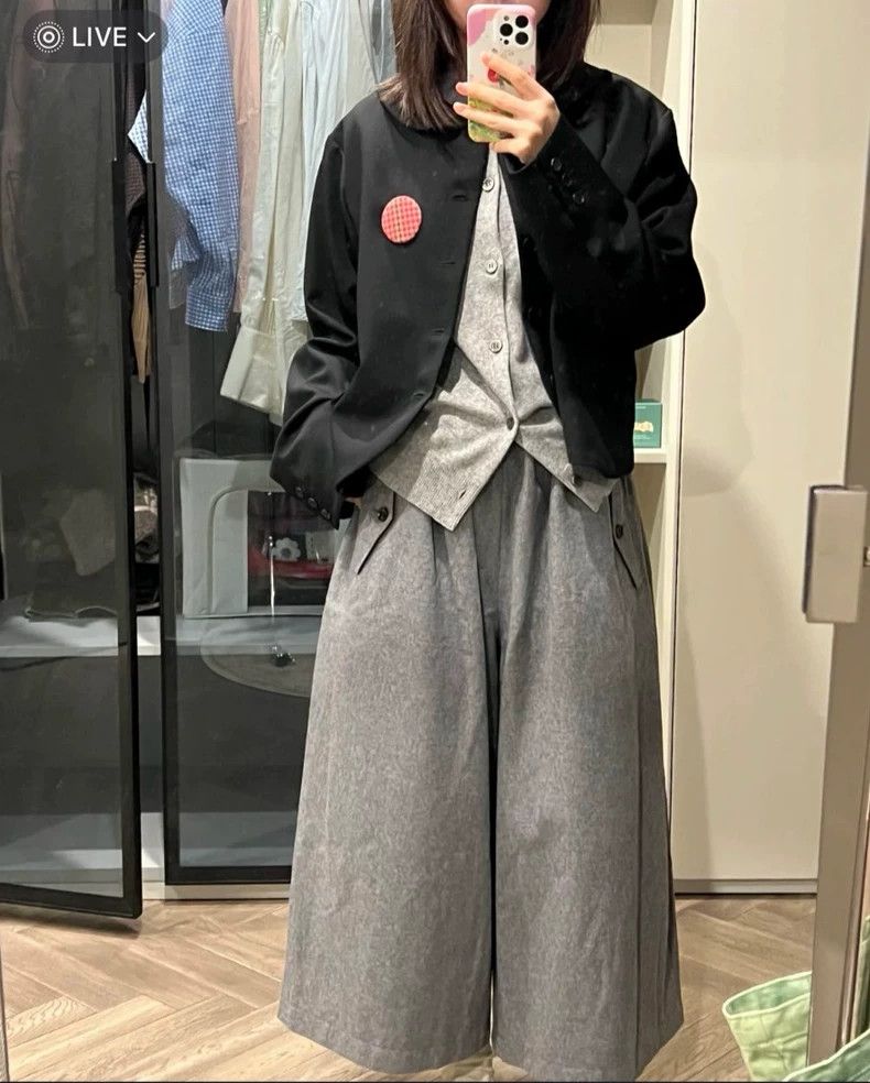 Comme des Garcons Comme Des Garcons size M Wool Wide Leg Pants Size 24" / US 00 / IT 34 - 5 Thumbnail