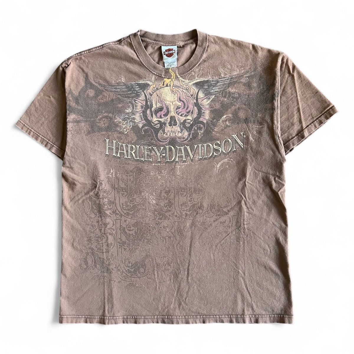 Harley Davidson Vintage Y2K Harley Davidson Skulls Tee Size US XL / EU 56 / 4 - 1 Thumbnail