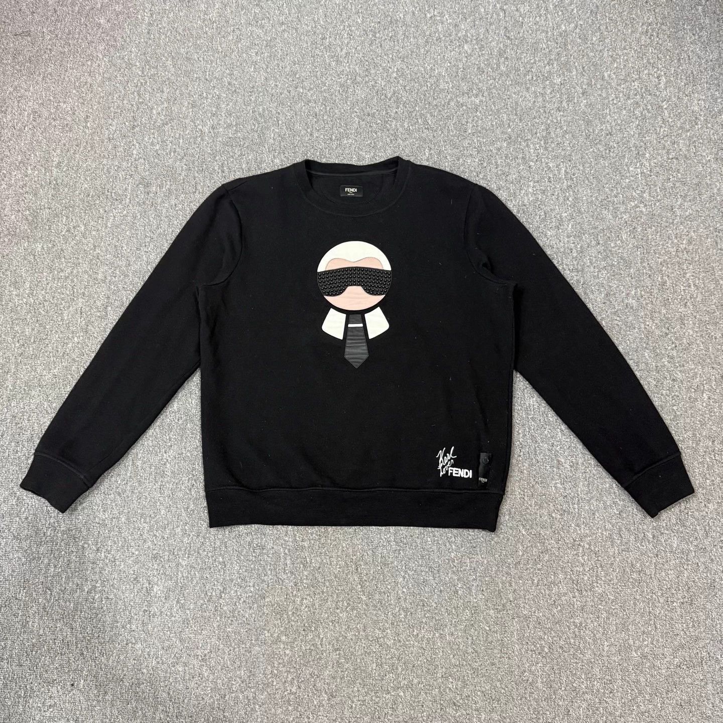 Fendi Fendi Karl Lagerfeld Black Hoodie 48 95New Size US M / EU 48-50 / 2 - 1 Thumbnail