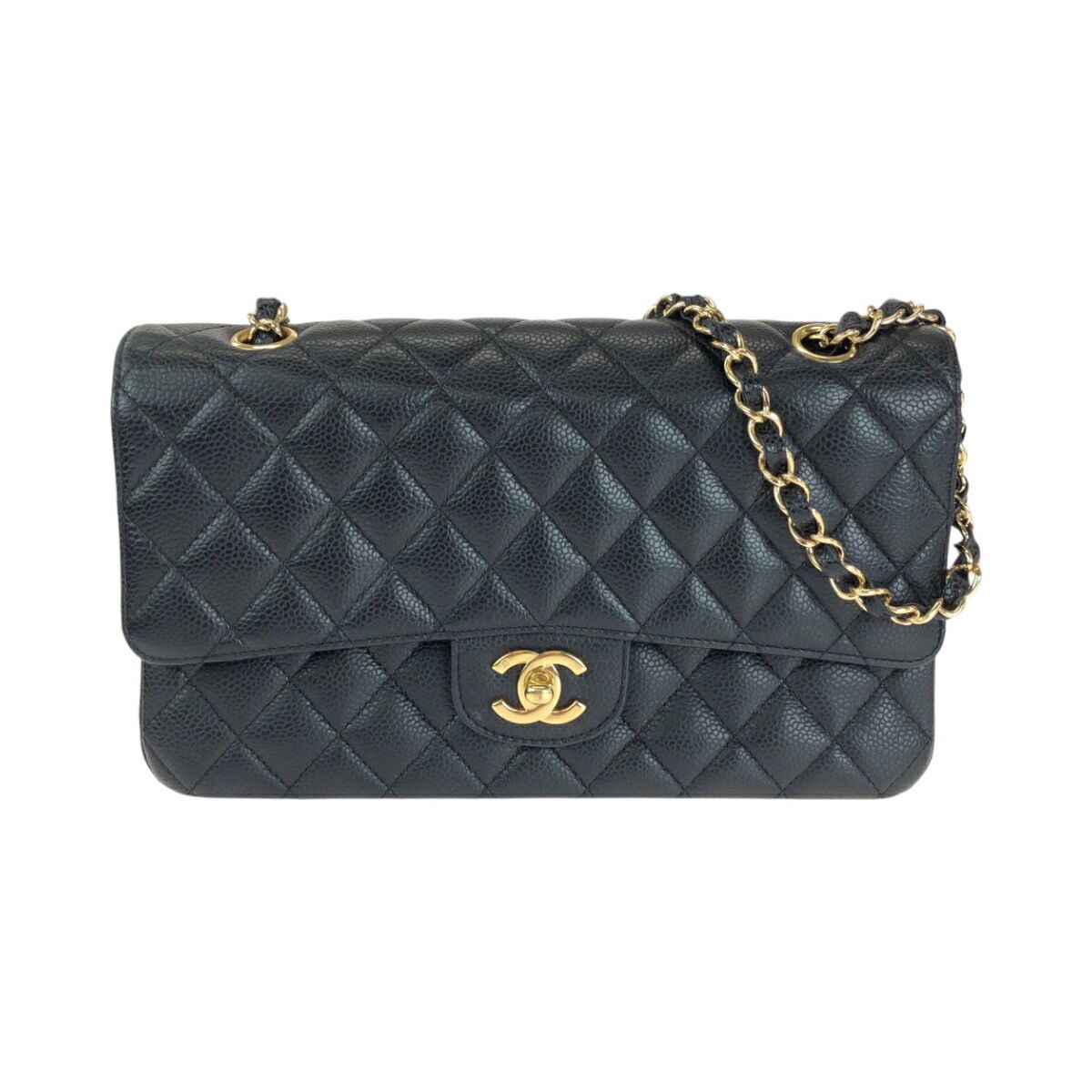 Chanel Chanel Matelasse Caviar Skin Shoulder Bag Leather Shoulder Bag in Black, Women's