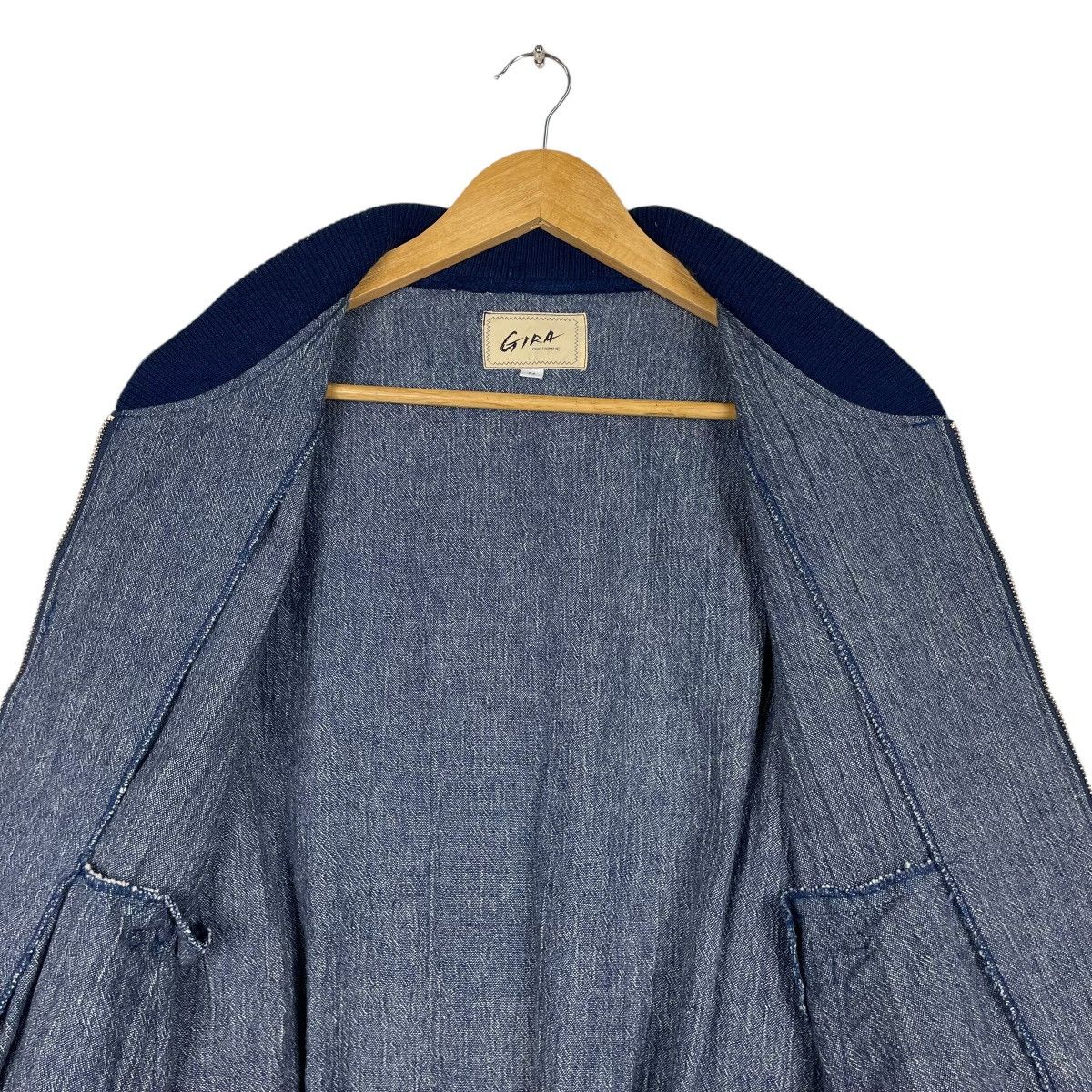 Designer × Japanese Brand × Yohji Yamamoto 💥90s GIRA POUR HOMME JAPAN LINEN BOMBER Size US M / EU 48-50 / 2 - 11 Thumbnail