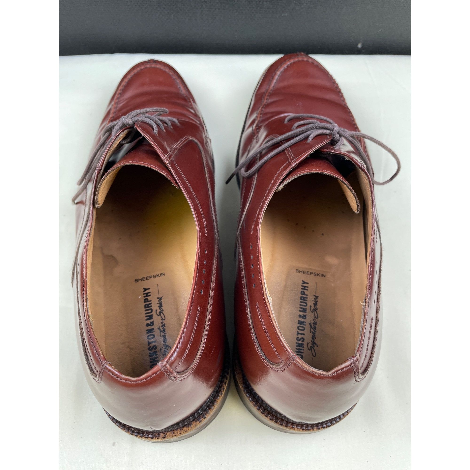 Johnston & Murphy Johnston & Murphy Men's Brown Leather Shoes/ Oxford Lace up Size US 10.5 / EU 43-44 - 7 Thumbnail