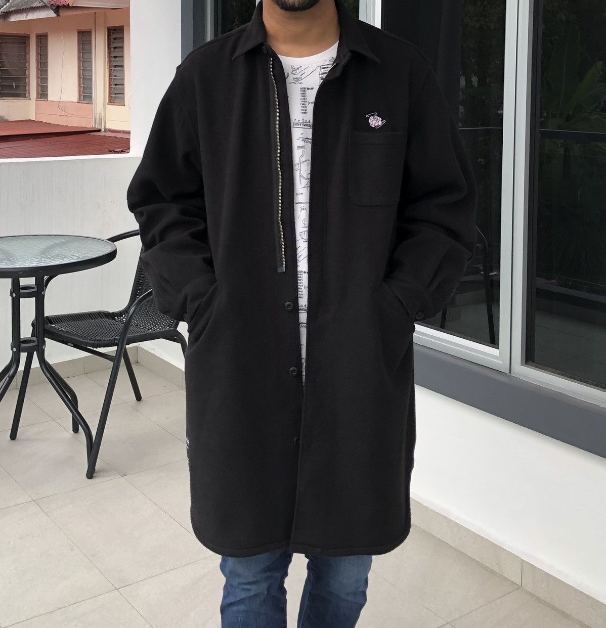 Undercover Undercover x Uniqlo GU Knit Melton Long Shirt Black Men’s Size US L / EU 52-54 / 3 - 2 Thumbnail