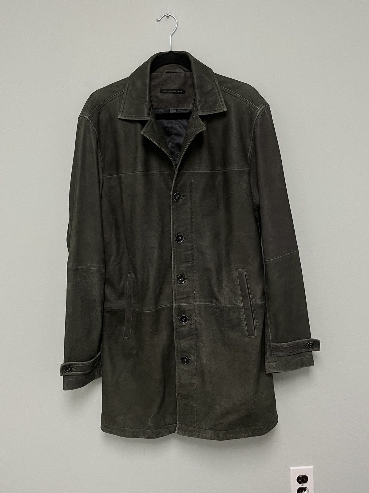 John Varvatos Goatskin Leather Trench Large Size US L / EU 52-54 / 3 - 11 Thumbnail